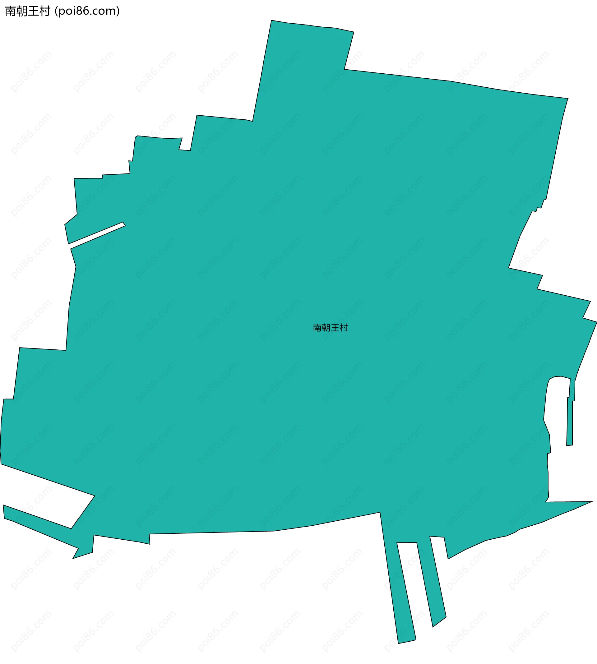 南朝王村边界地图