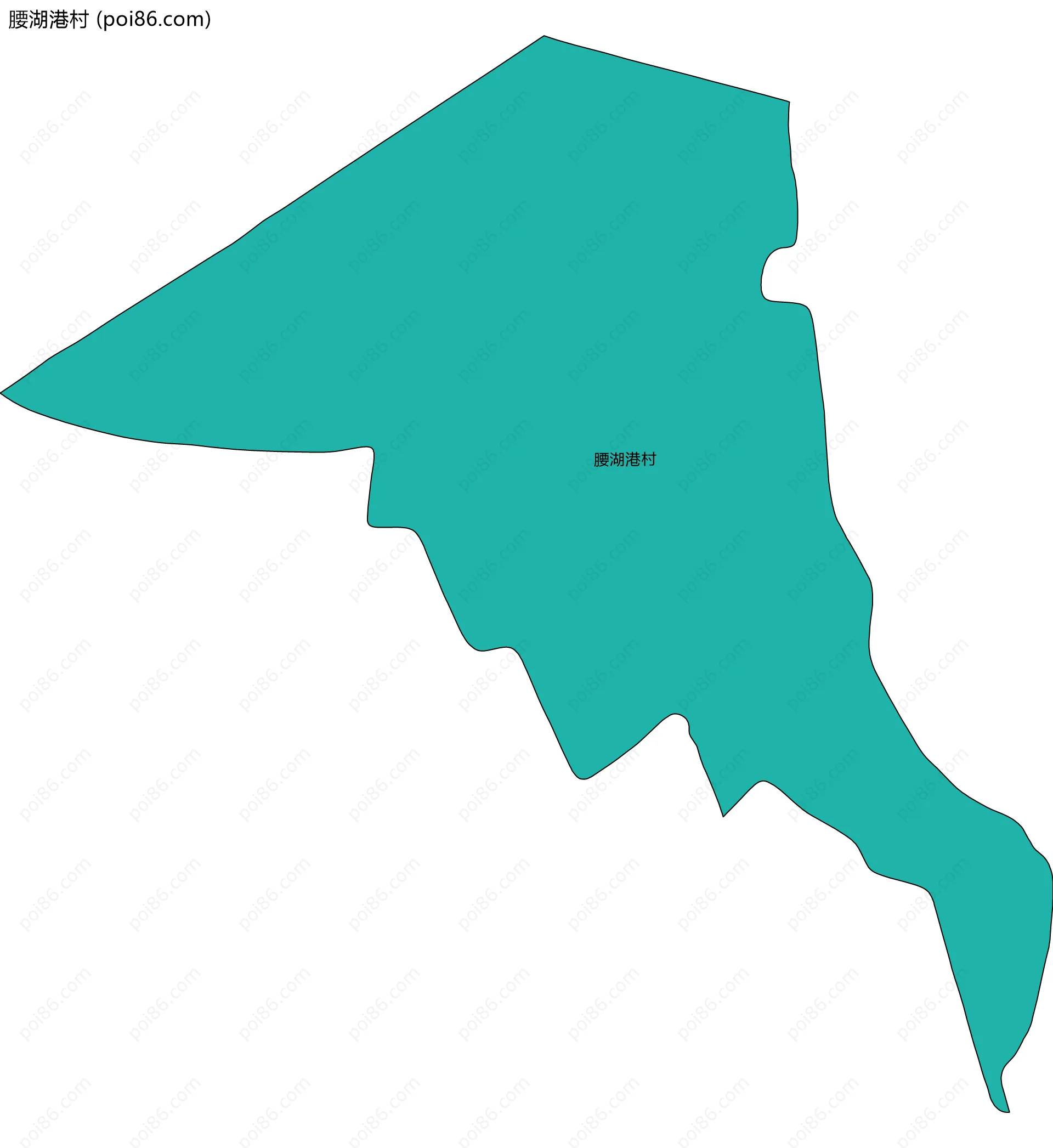 腰湖港村边界地图