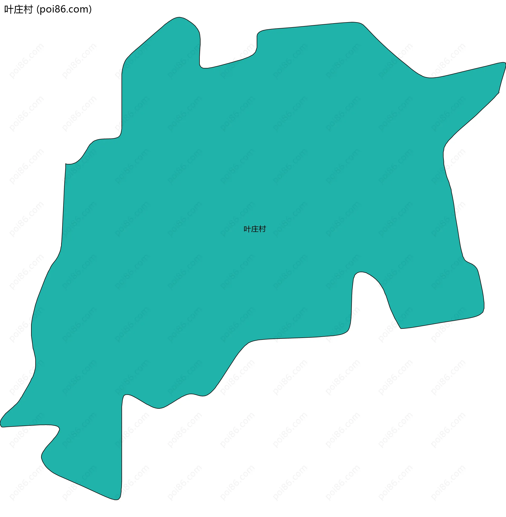 叶庄村边界地图
