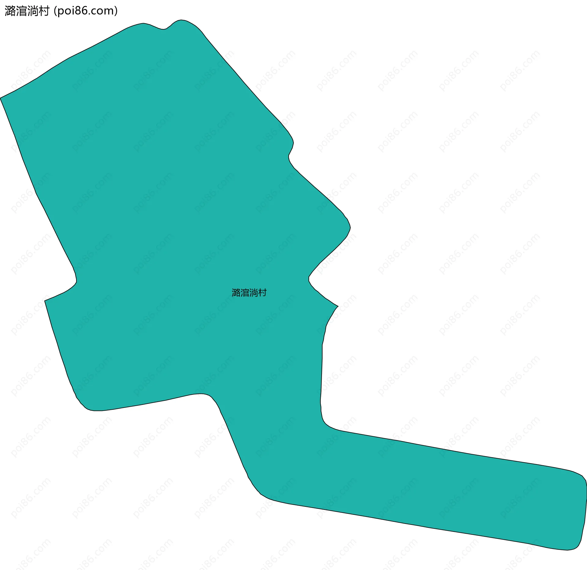 潞涫淌村边界地图