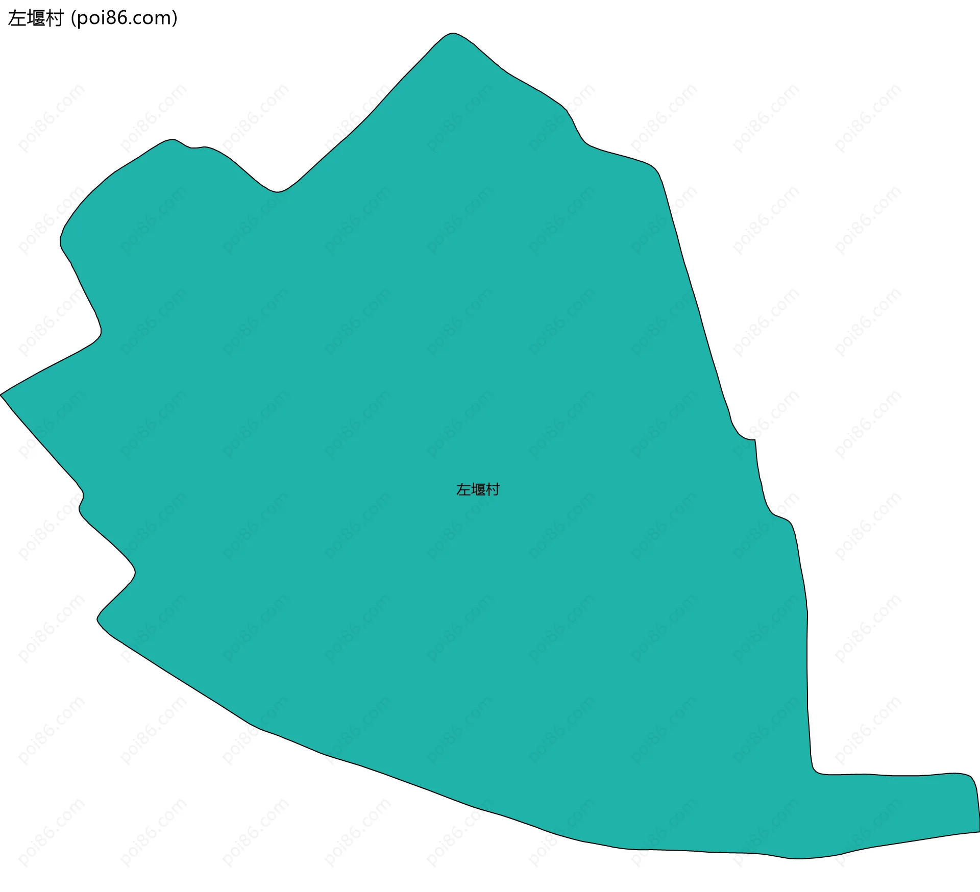 左堰村边界地图