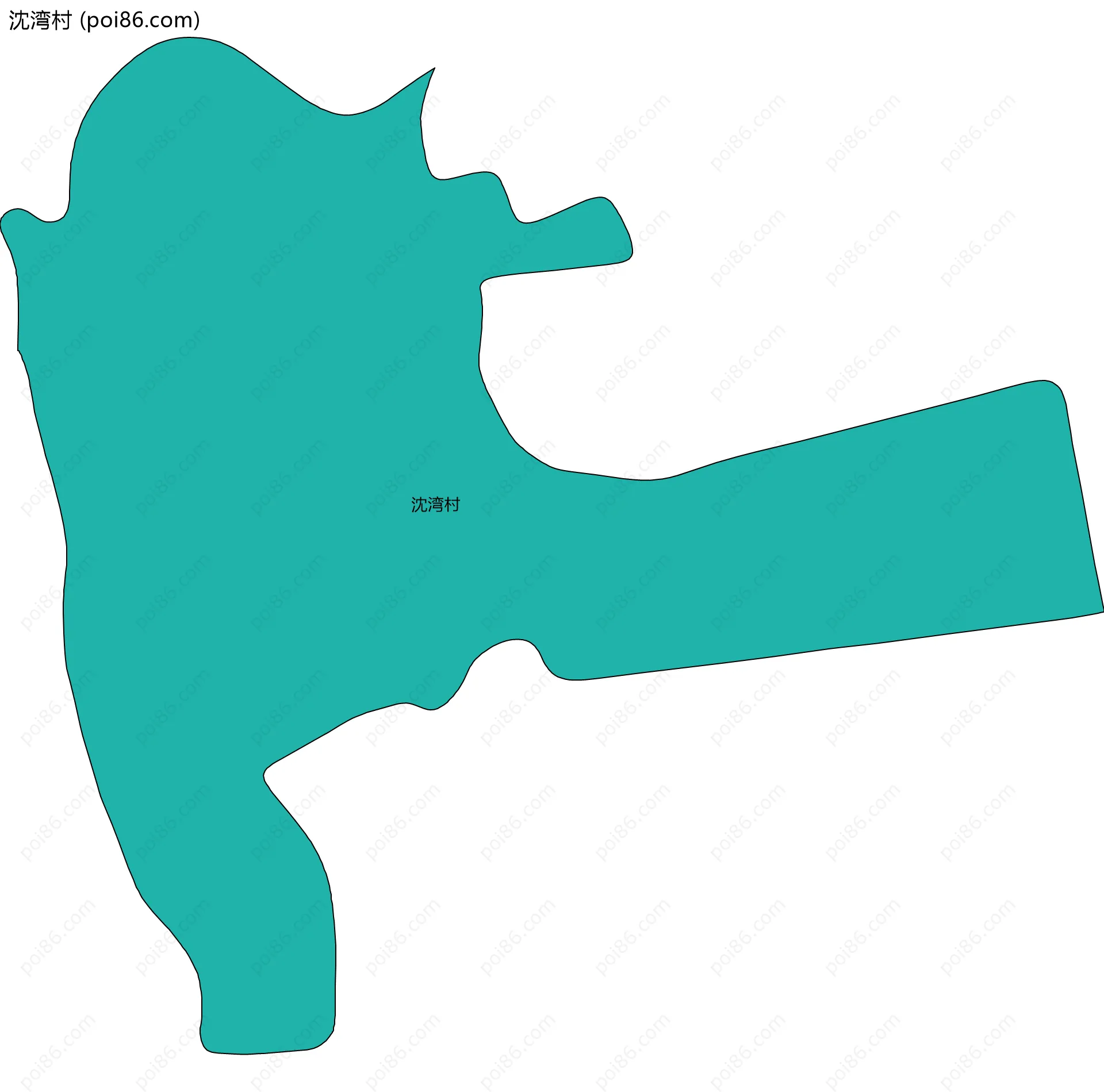 沈湾村边界地图