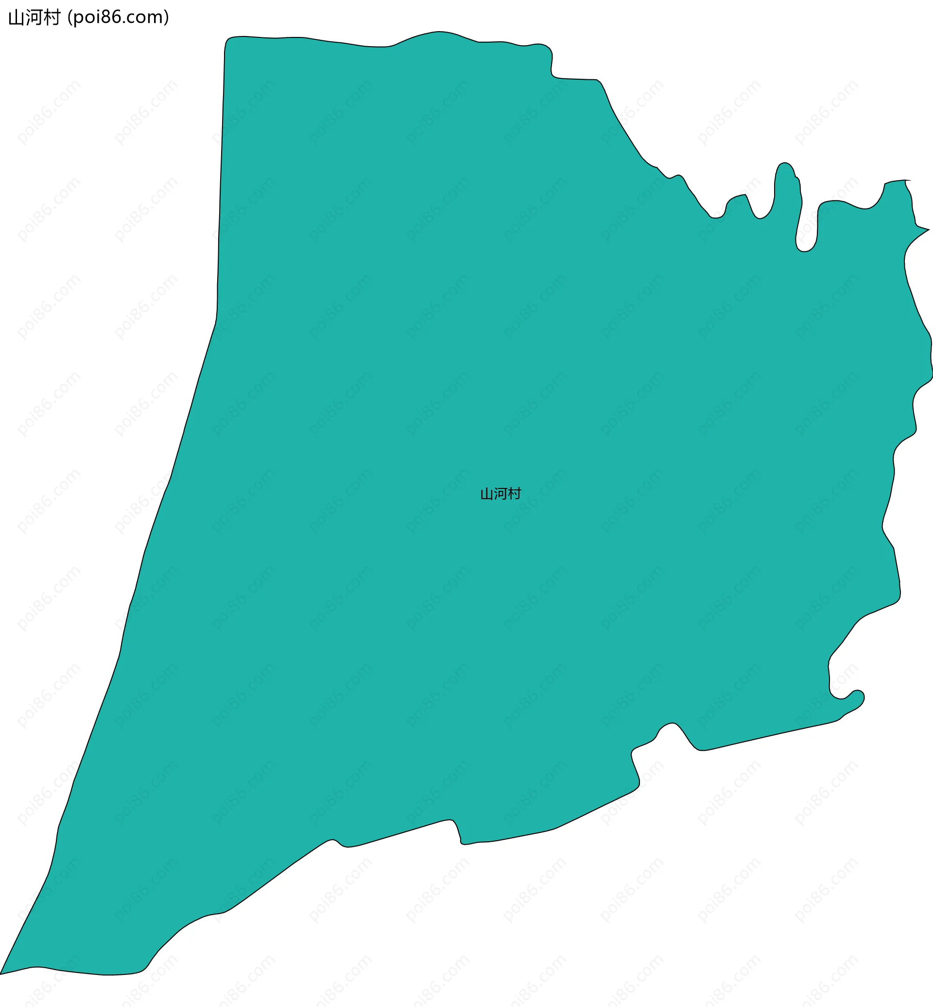 山河村边界地图
