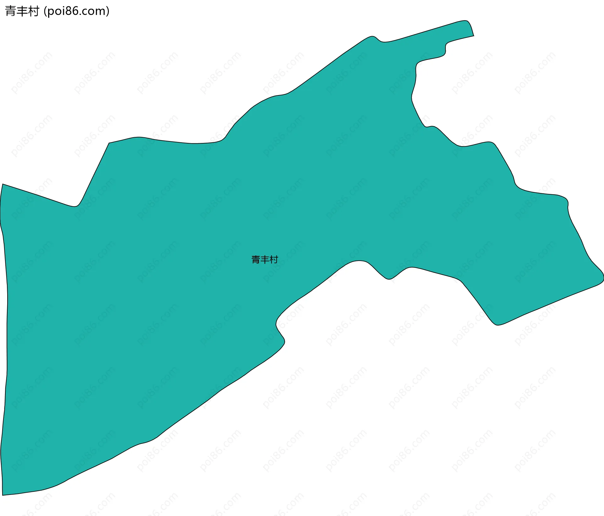 青丰村边界地图