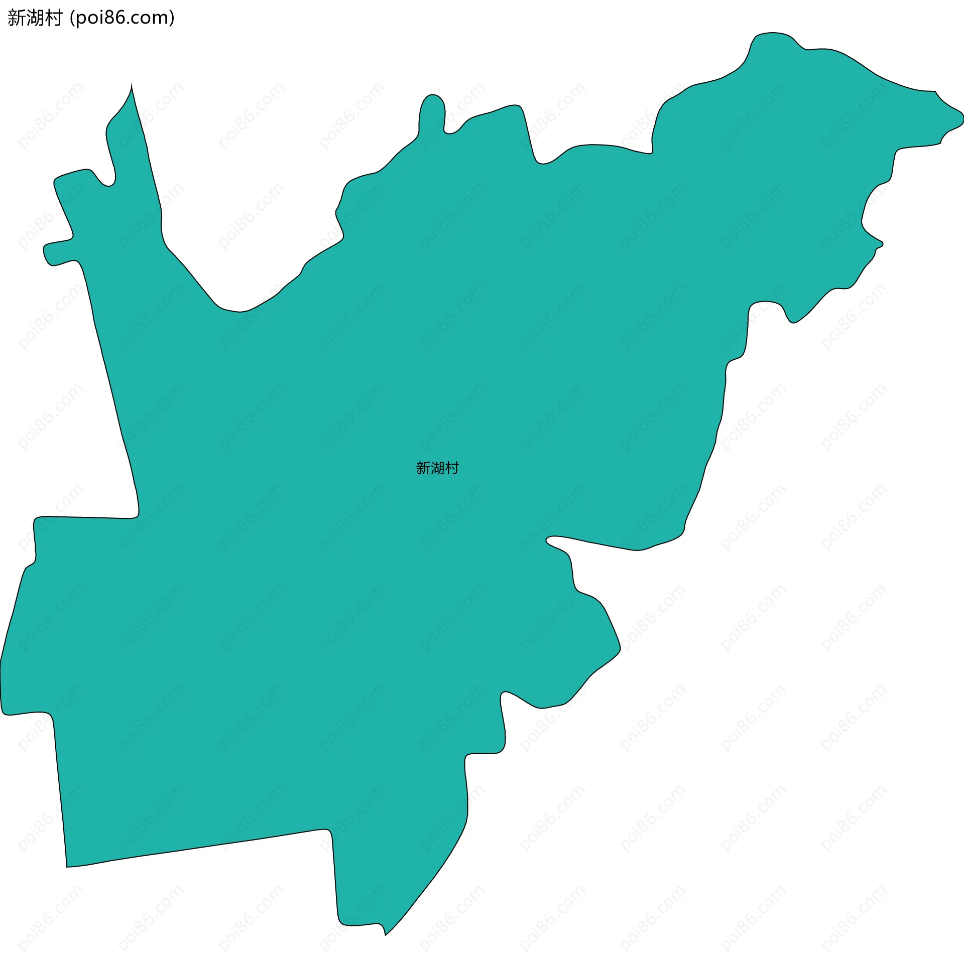 新湖村边界地图