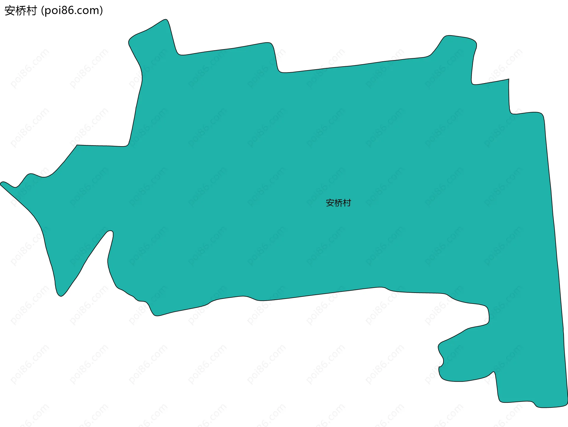 安桥村边界地图