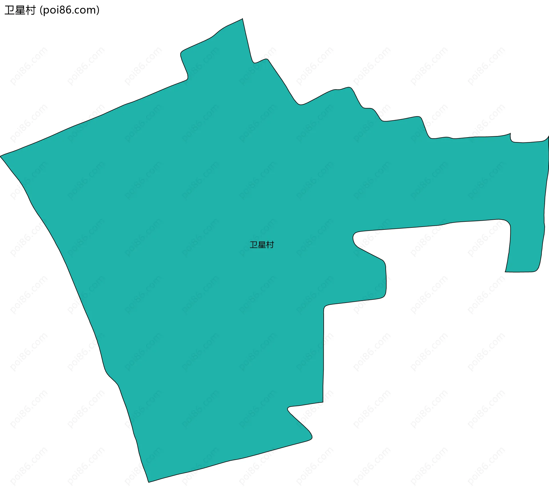 卫星村边界地图