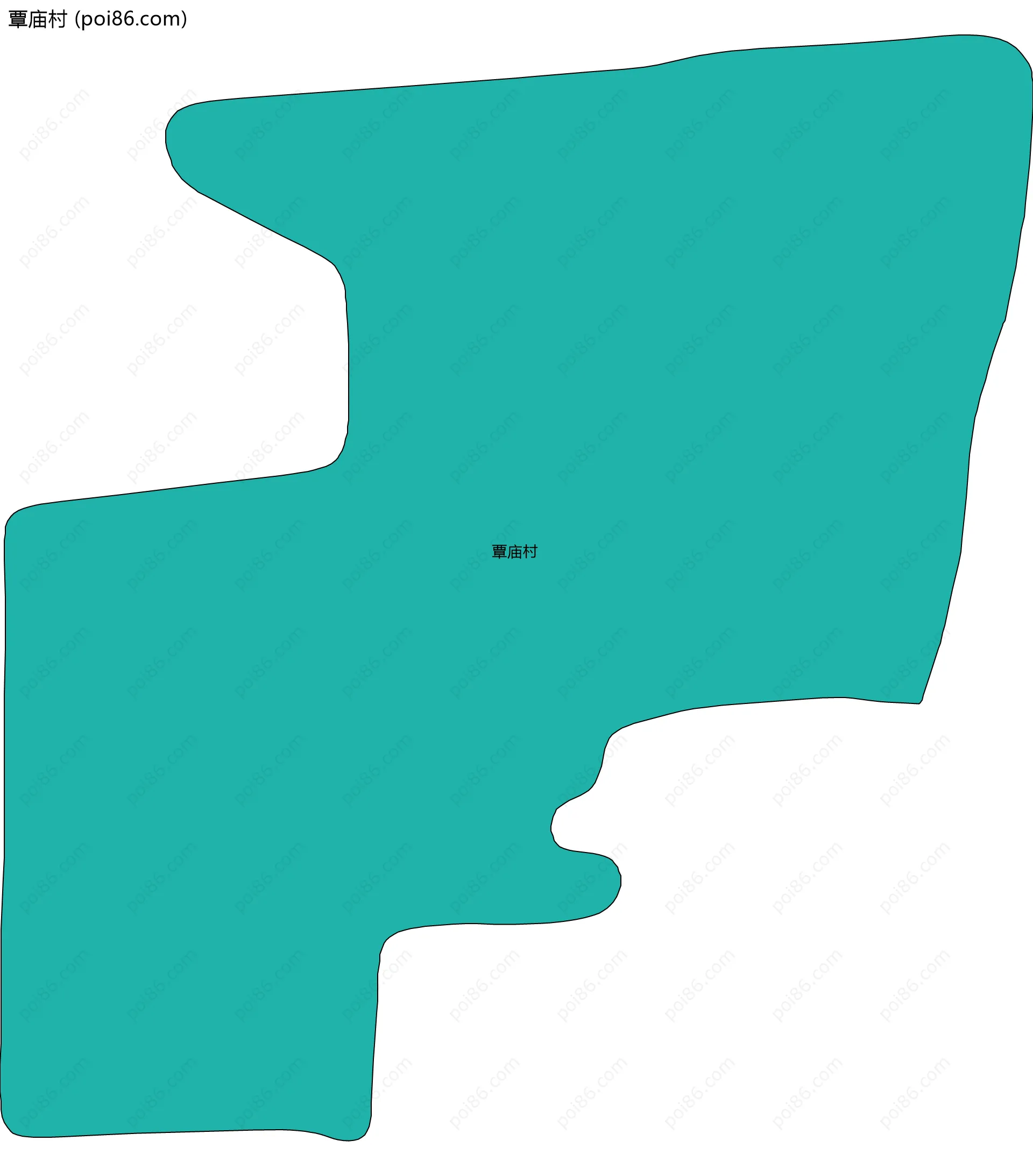 覃庙村边界地图