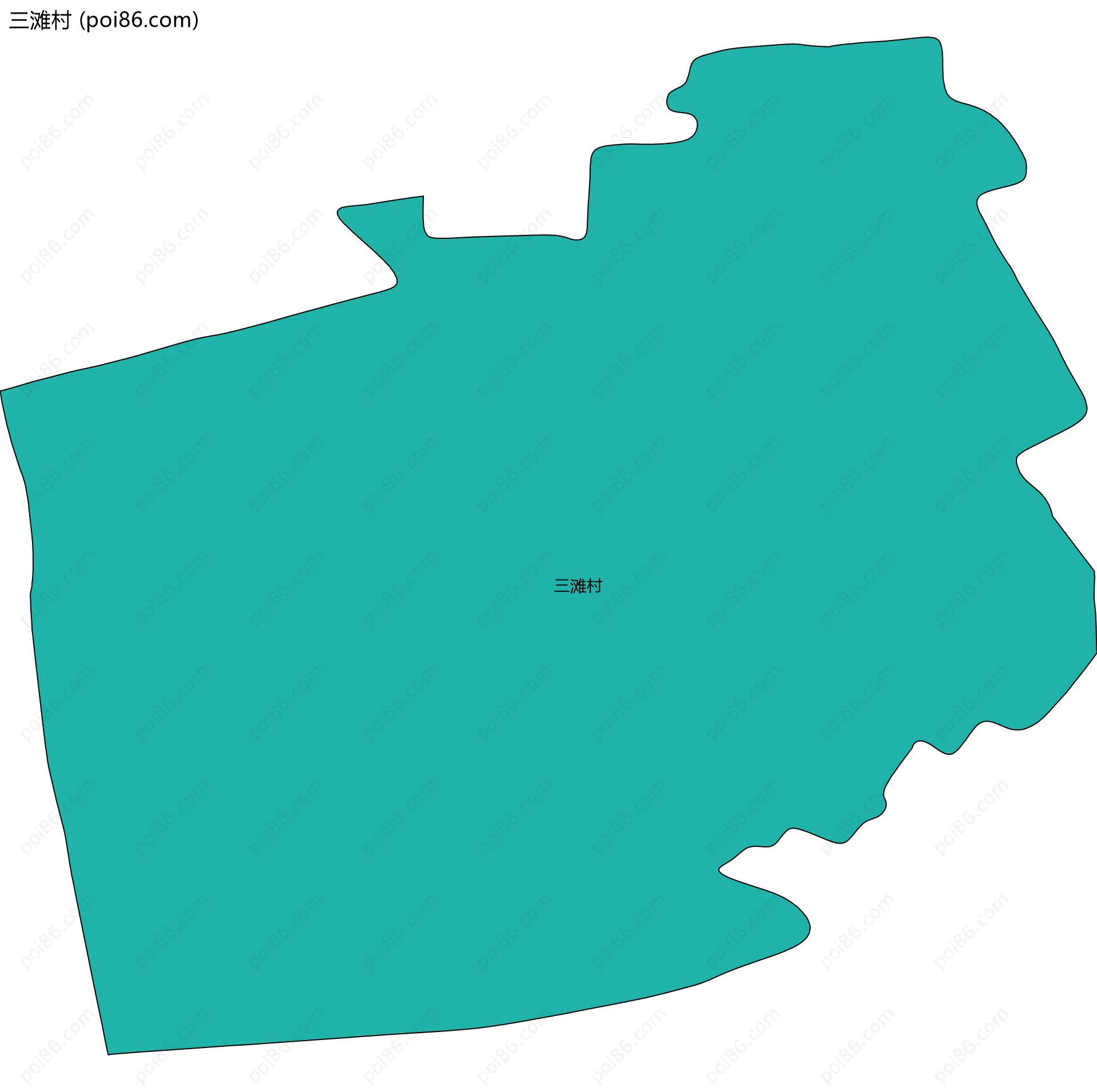 三滩村边界地图