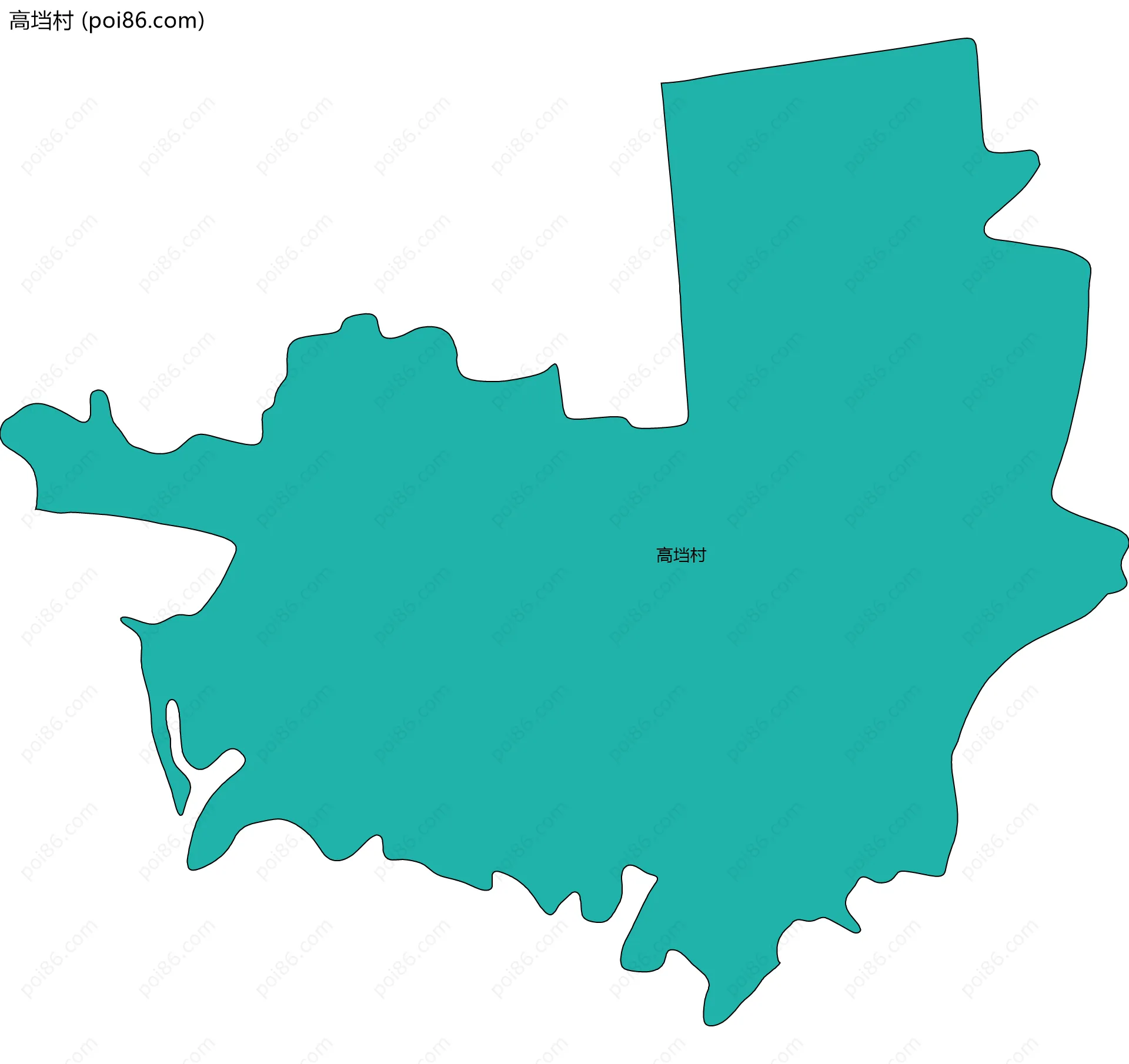 高垱村边界地图