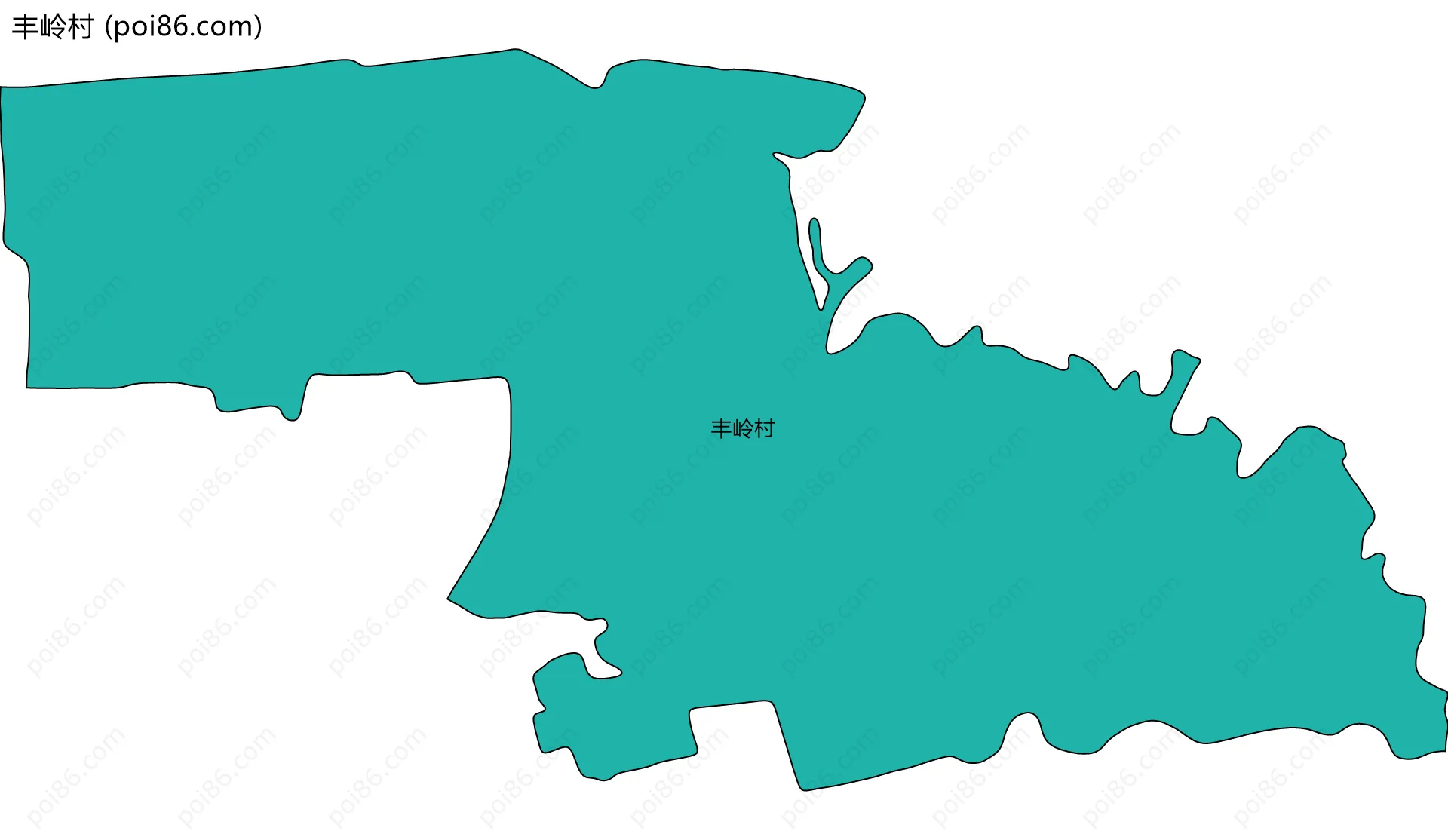 丰岭村边界地图