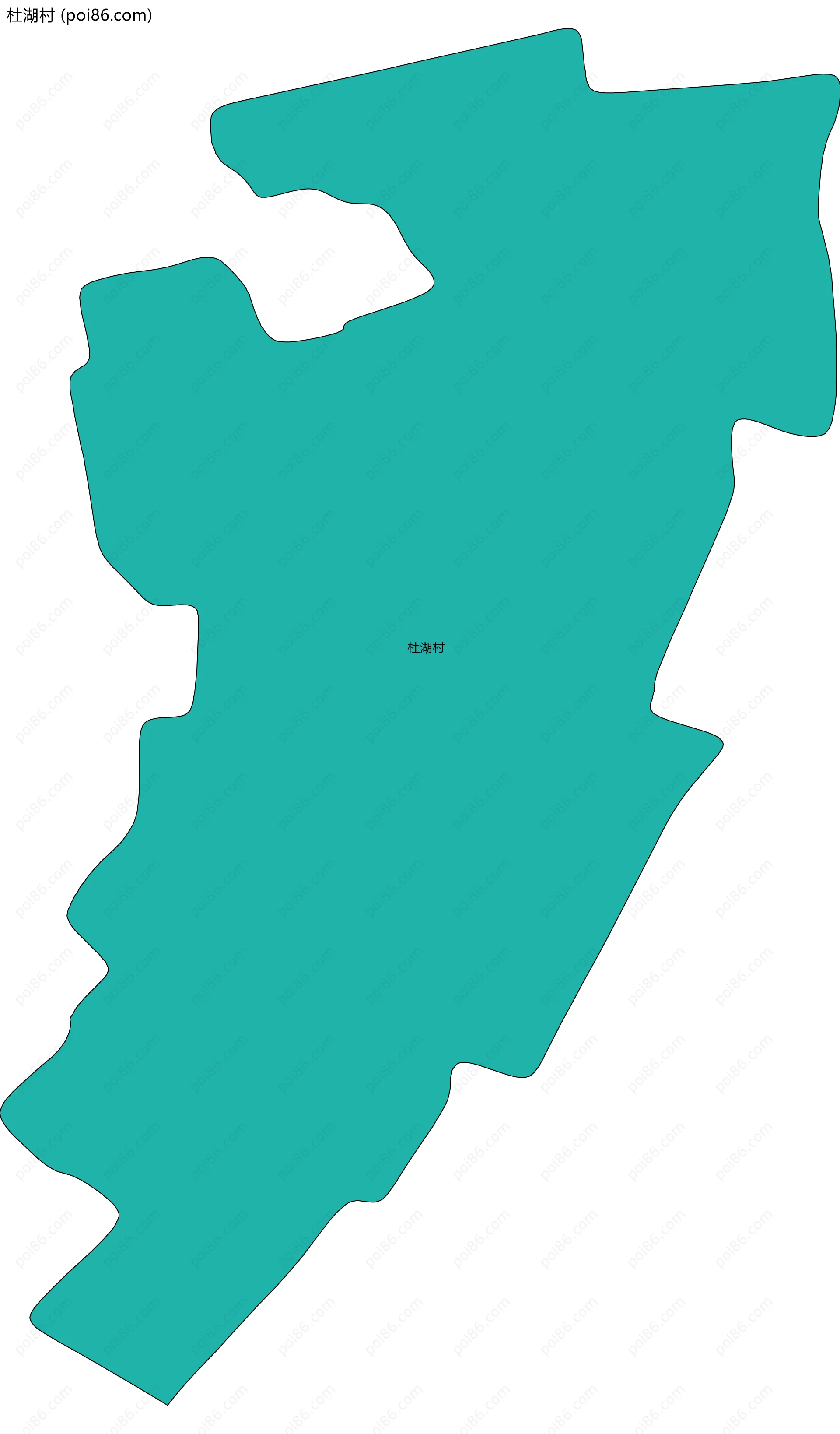 杜湖村边界地图