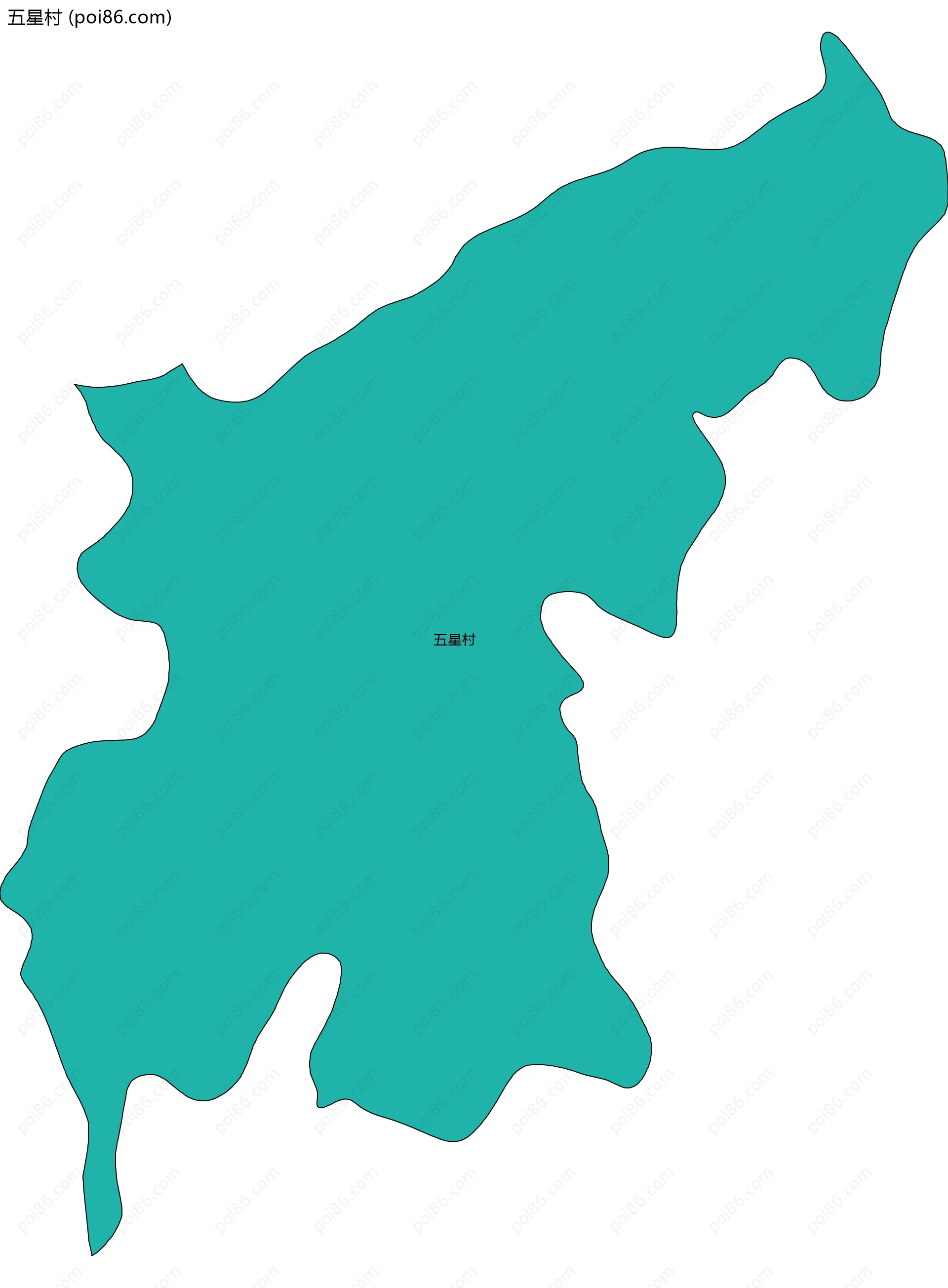 五星村边界地图