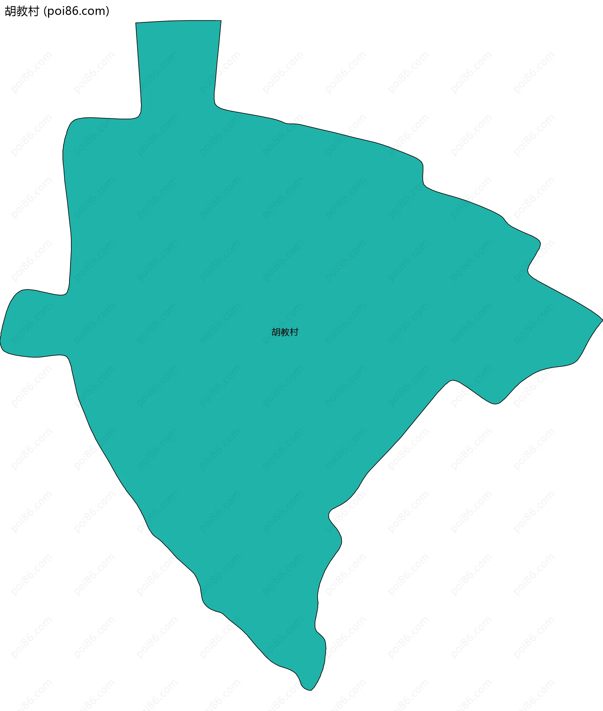 胡教村边界地图