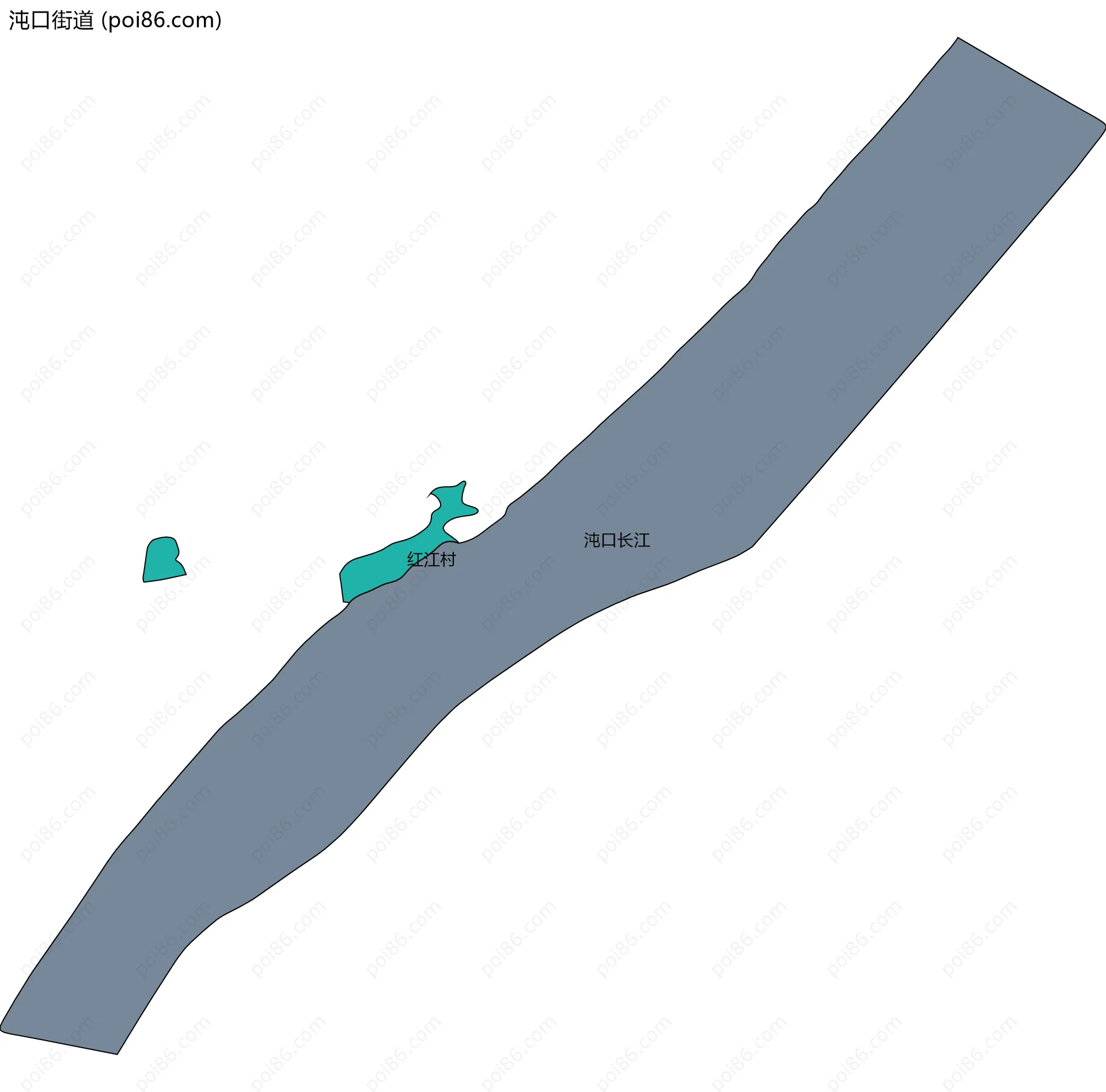 沌口街道边界地图(五级行政区划)