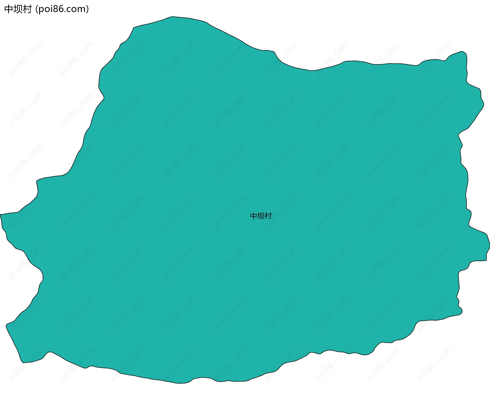 中坝村边界地图