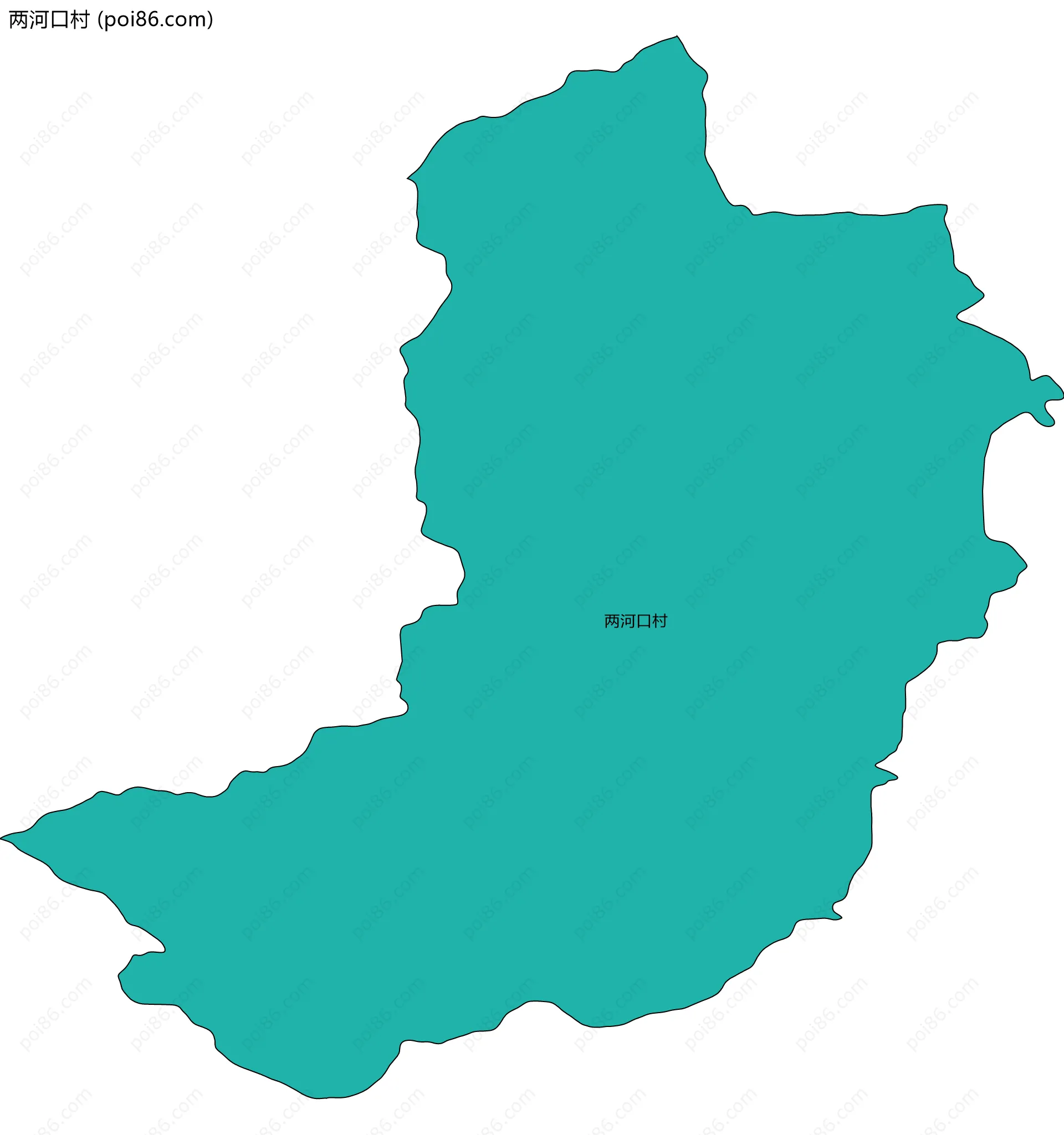 两河口村边界地图