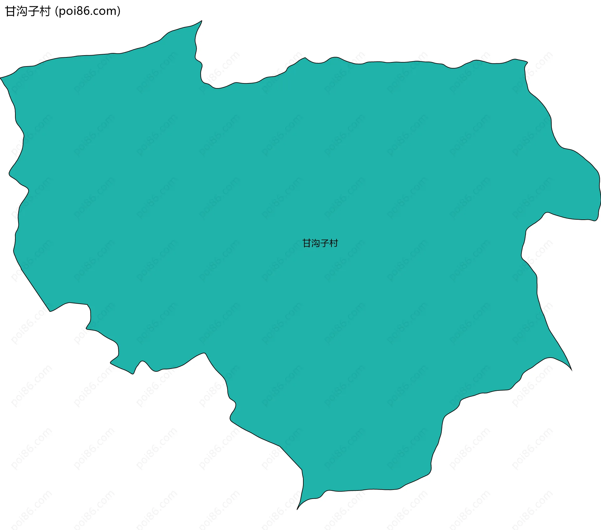 甘沟子村边界地图