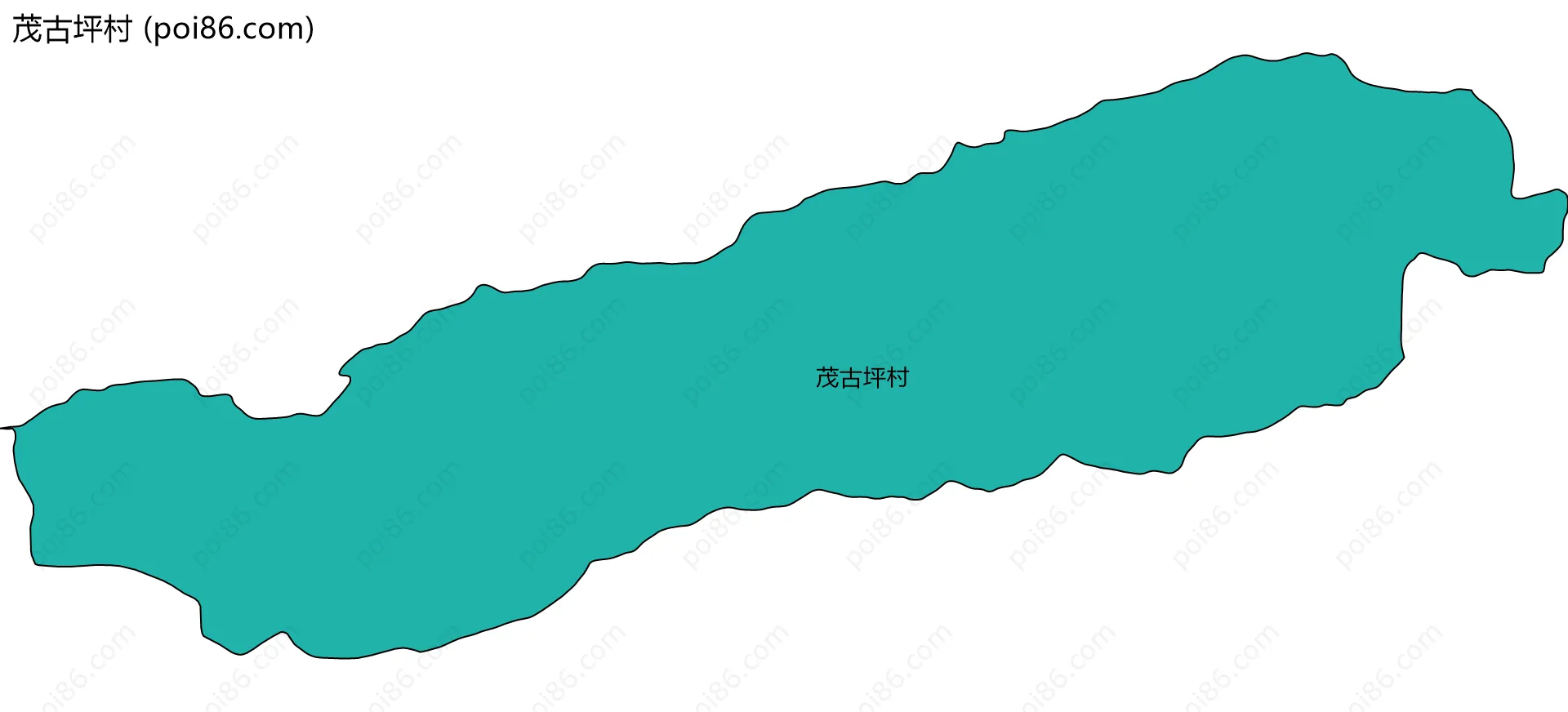 茂古坪村边界地图