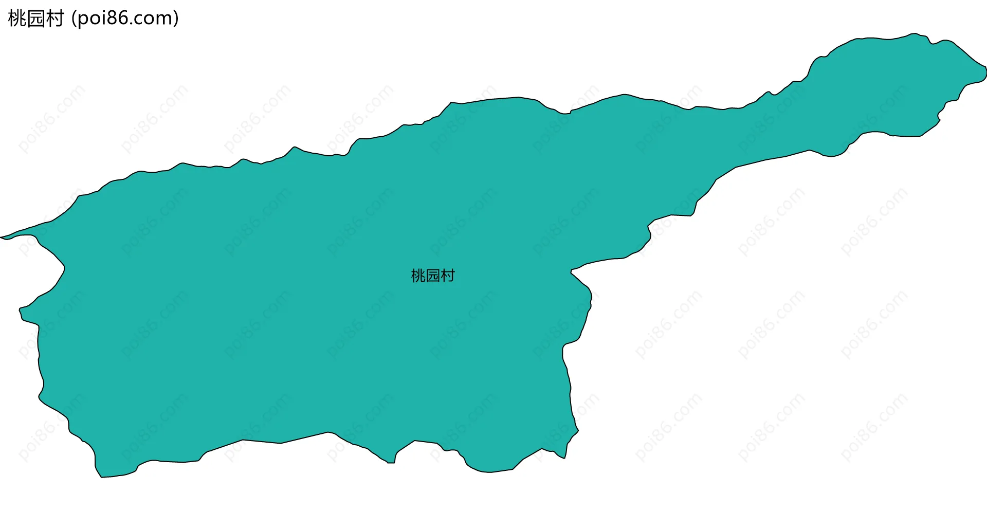 桃园村边界地图