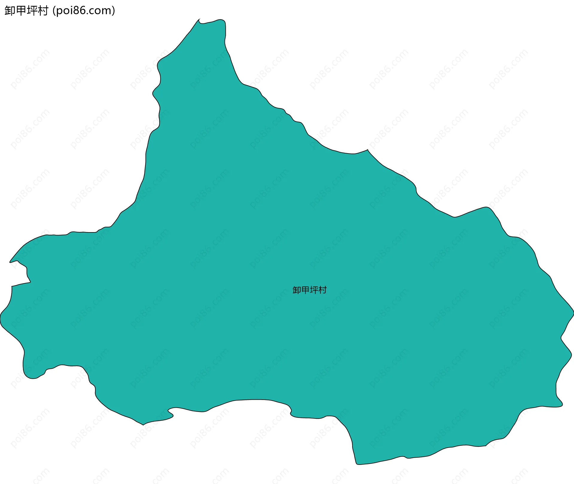 卸甲坪村边界地图