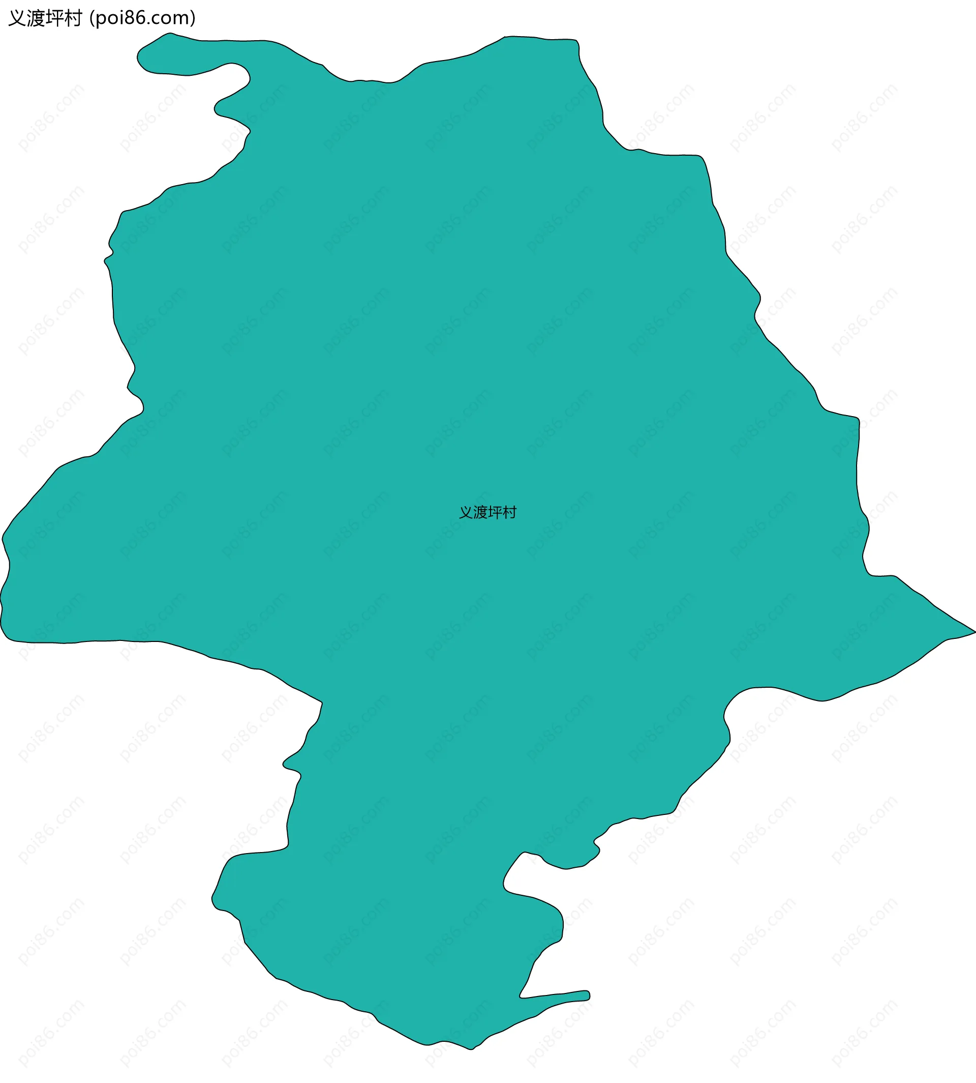 义渡坪村边界地图