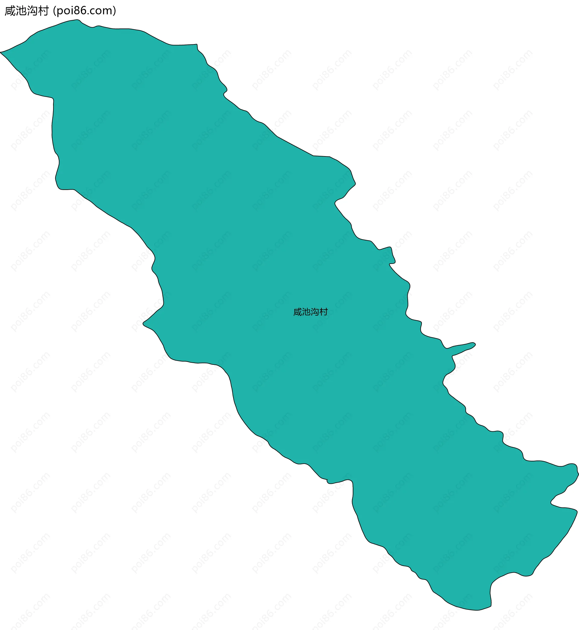 咸池沟村边界地图