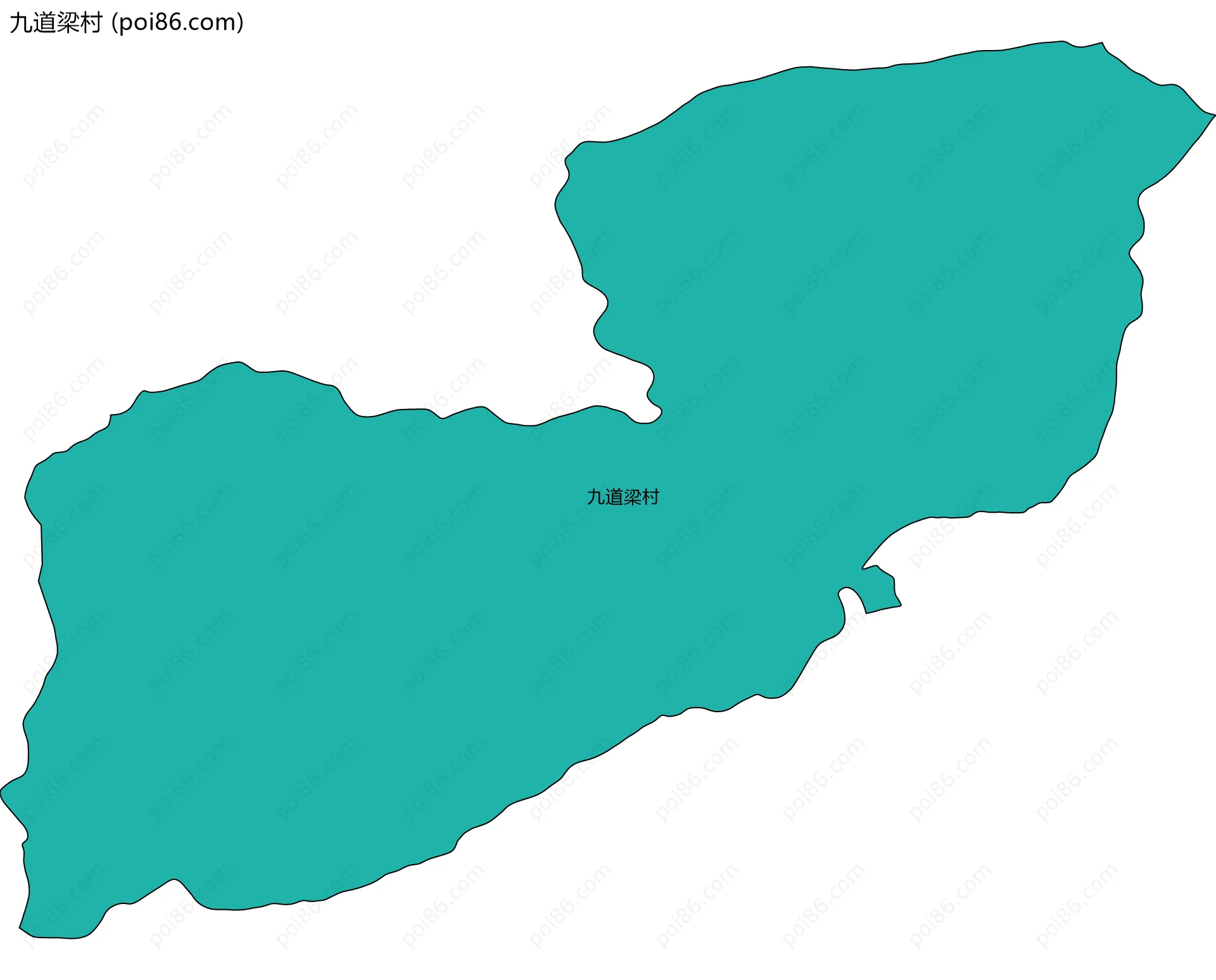 九道梁村边界地图
