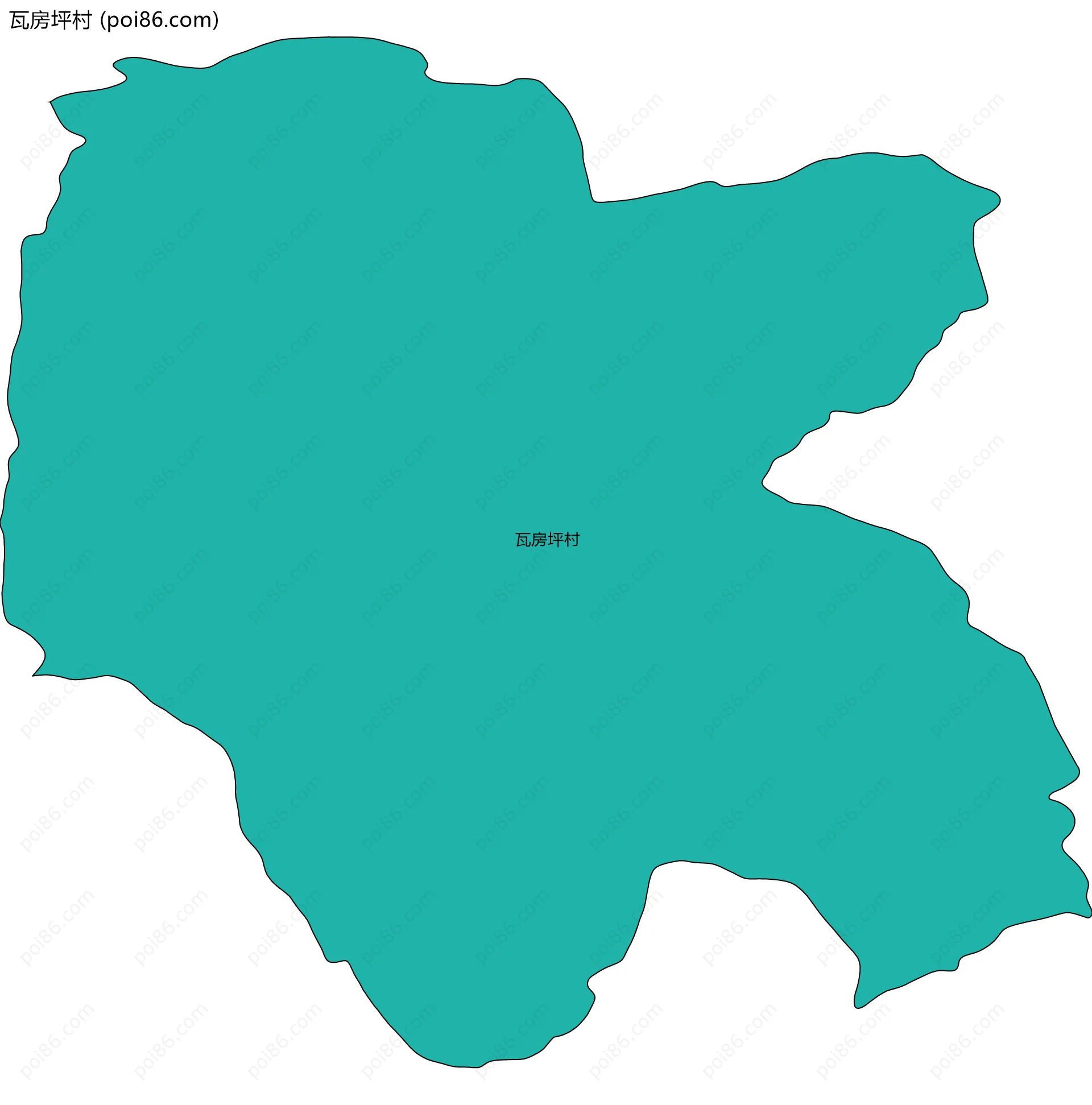 瓦房坪村边界地图