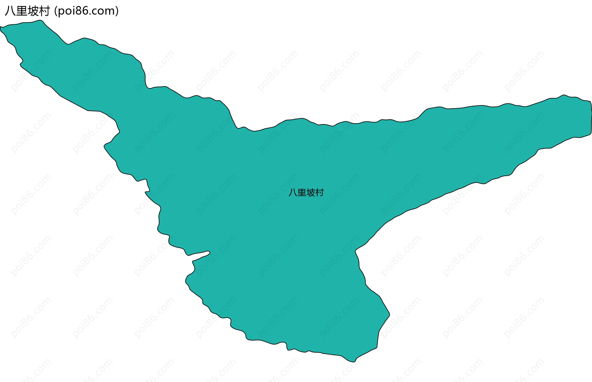 八里坡村边界地图