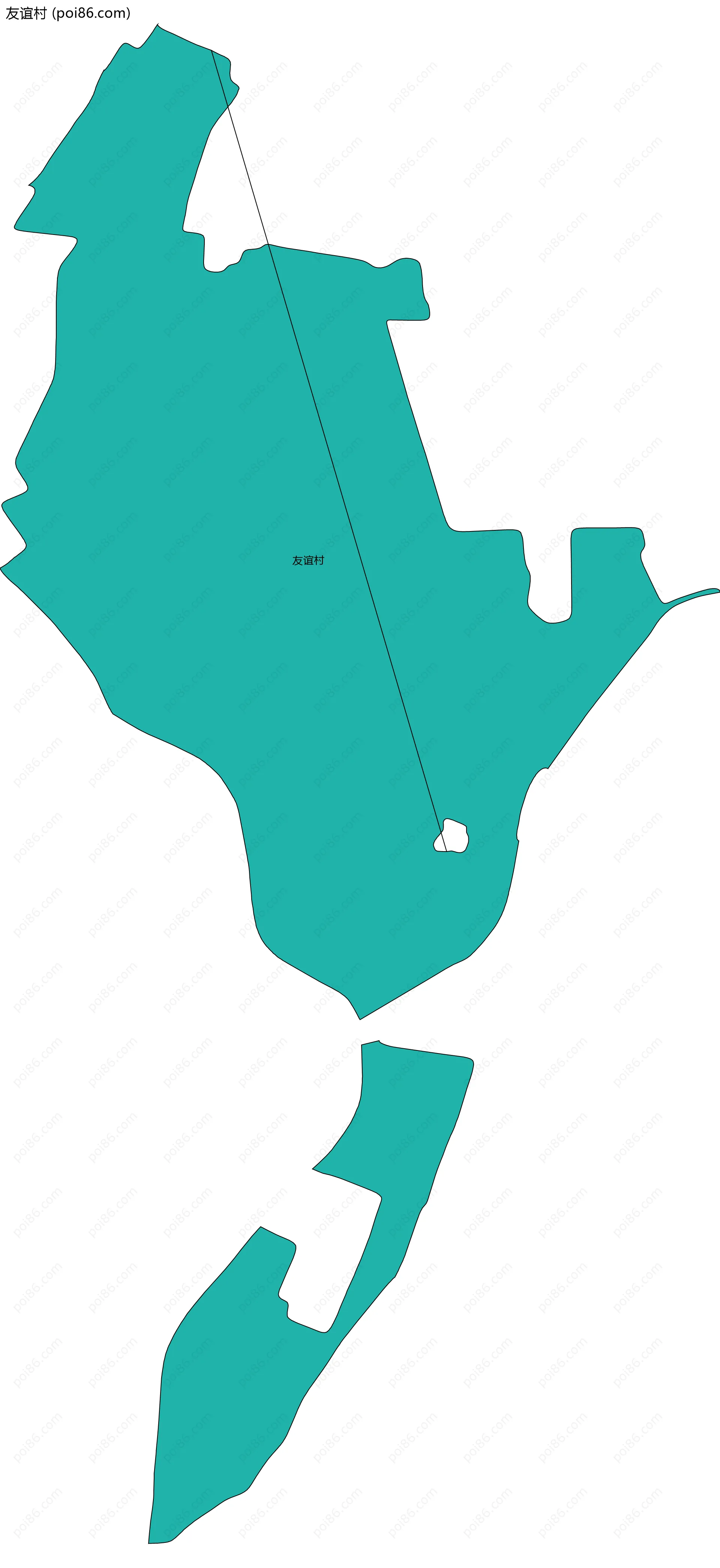 友谊村边界地图