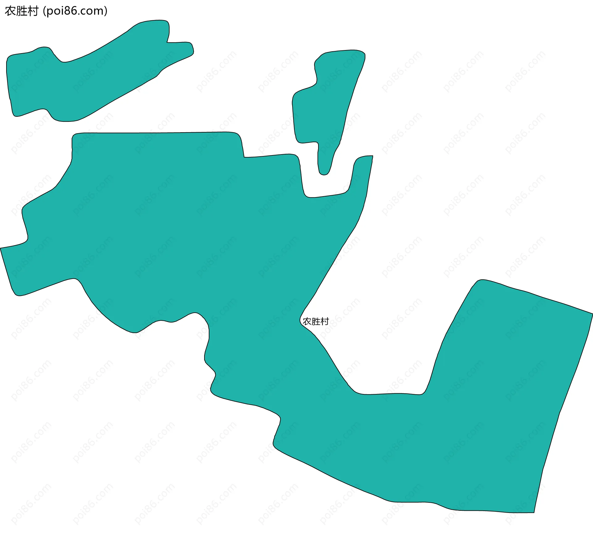 农胜村边界地图
