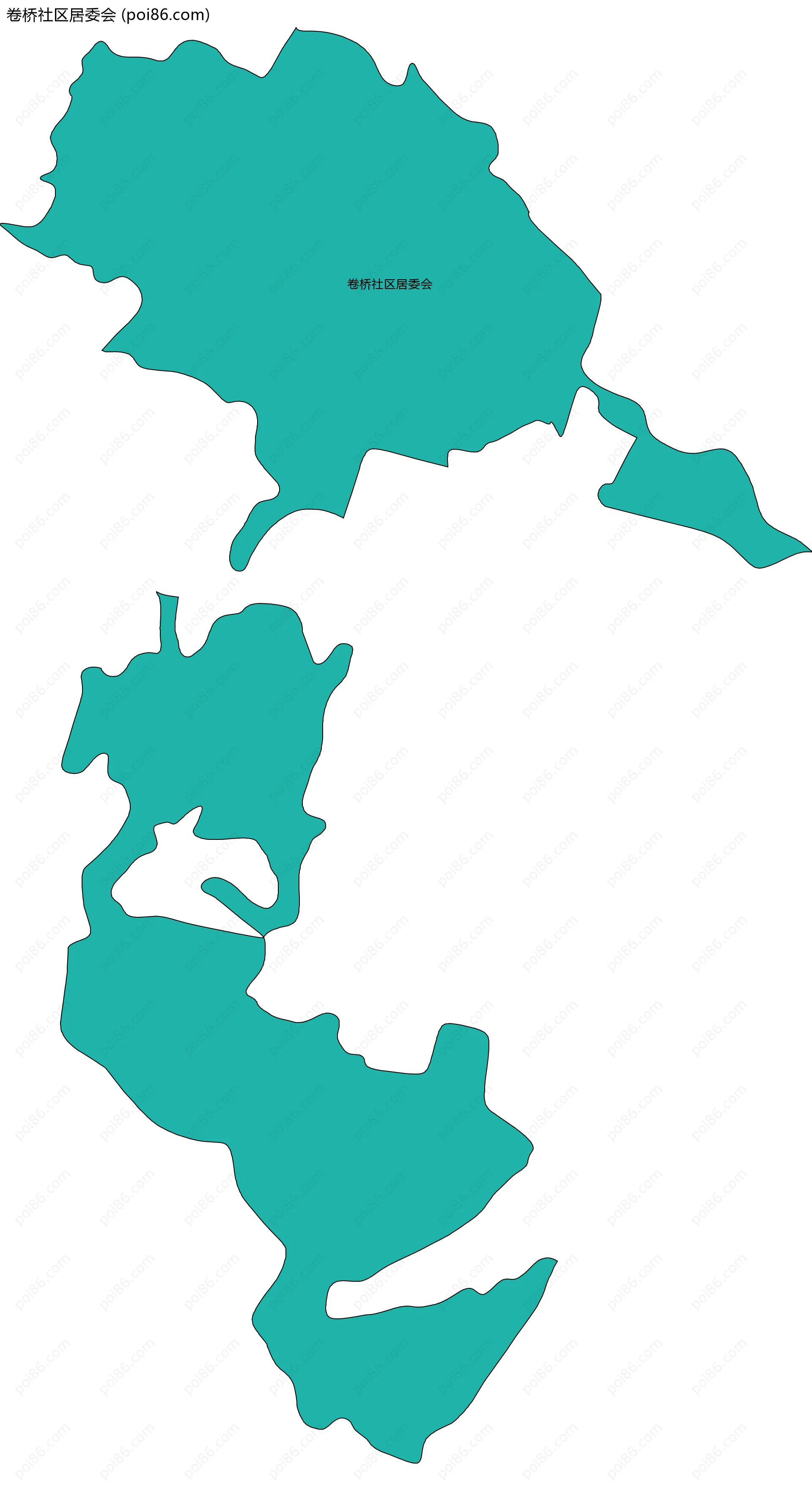 卷桥社区居委会边界地图