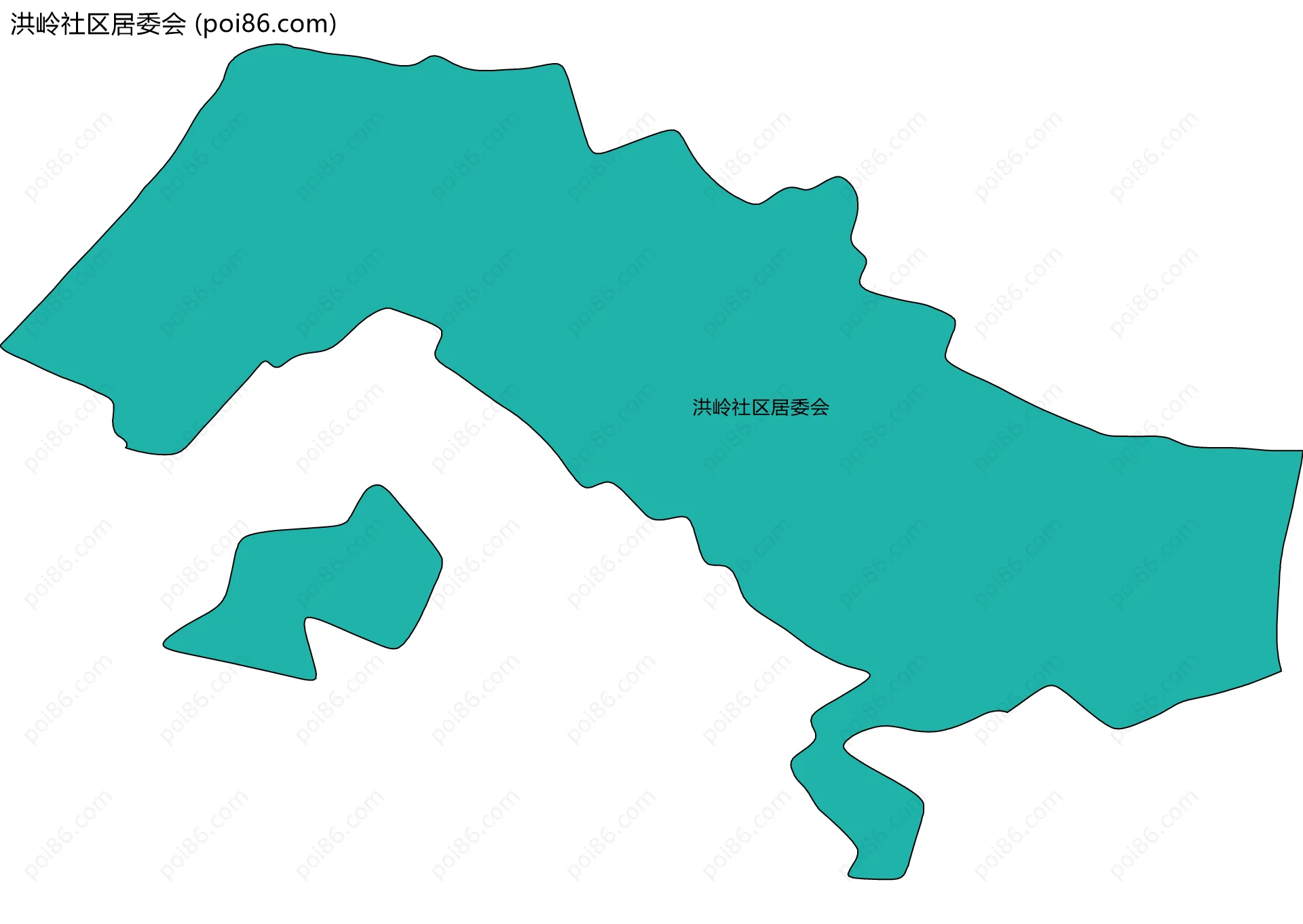 洪岭社区居委会边界地图