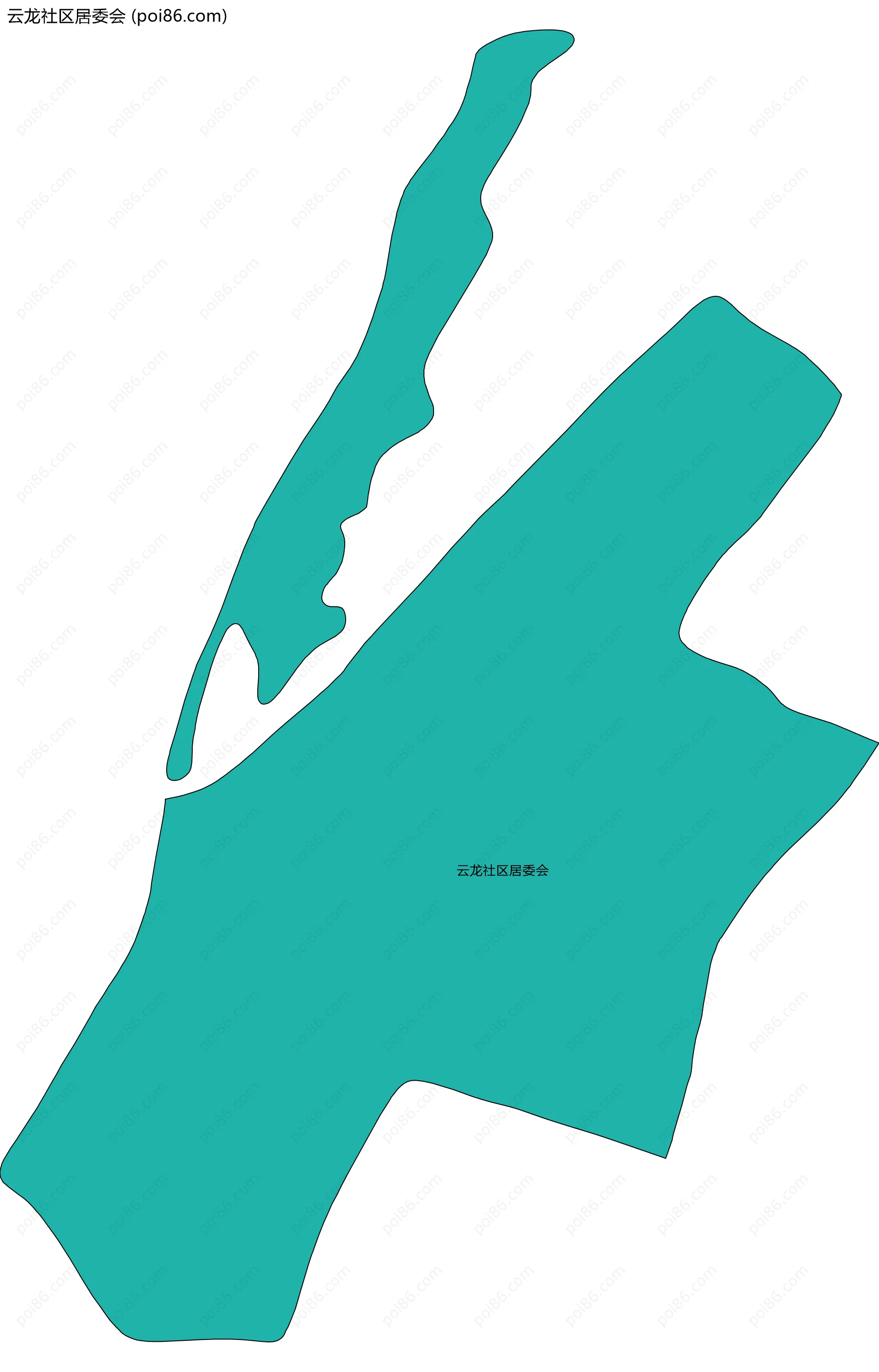 云龙社区居委会边界地图