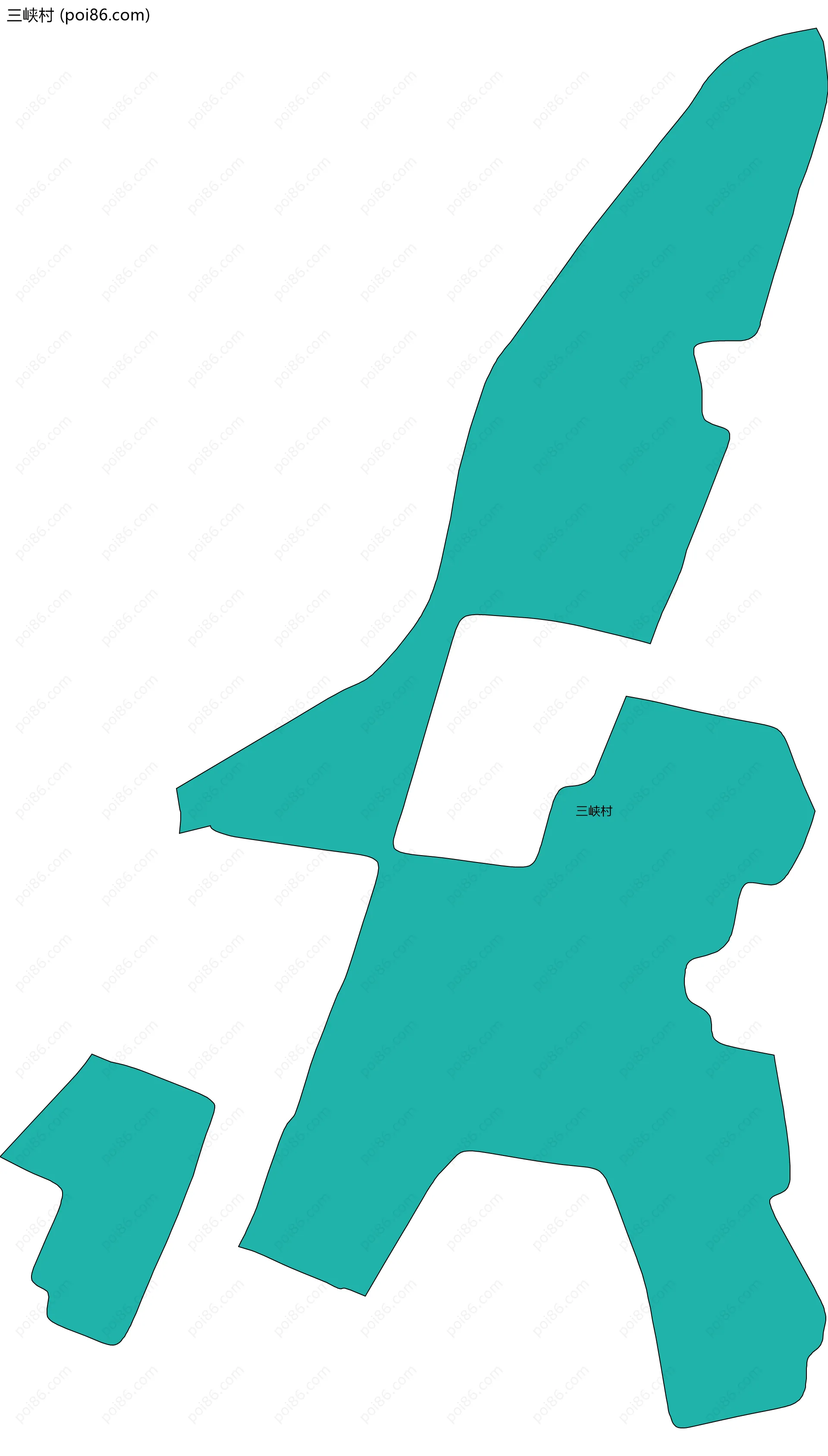 三峡村边界地图