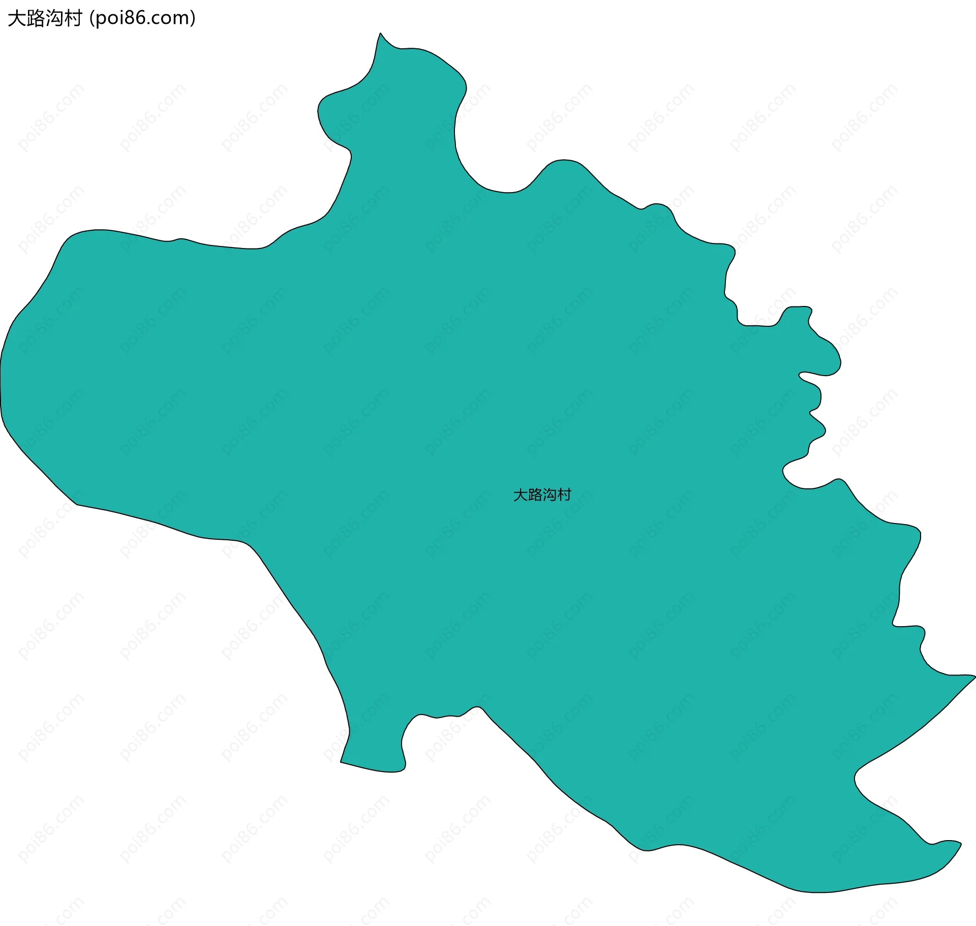 大路沟村边界地图