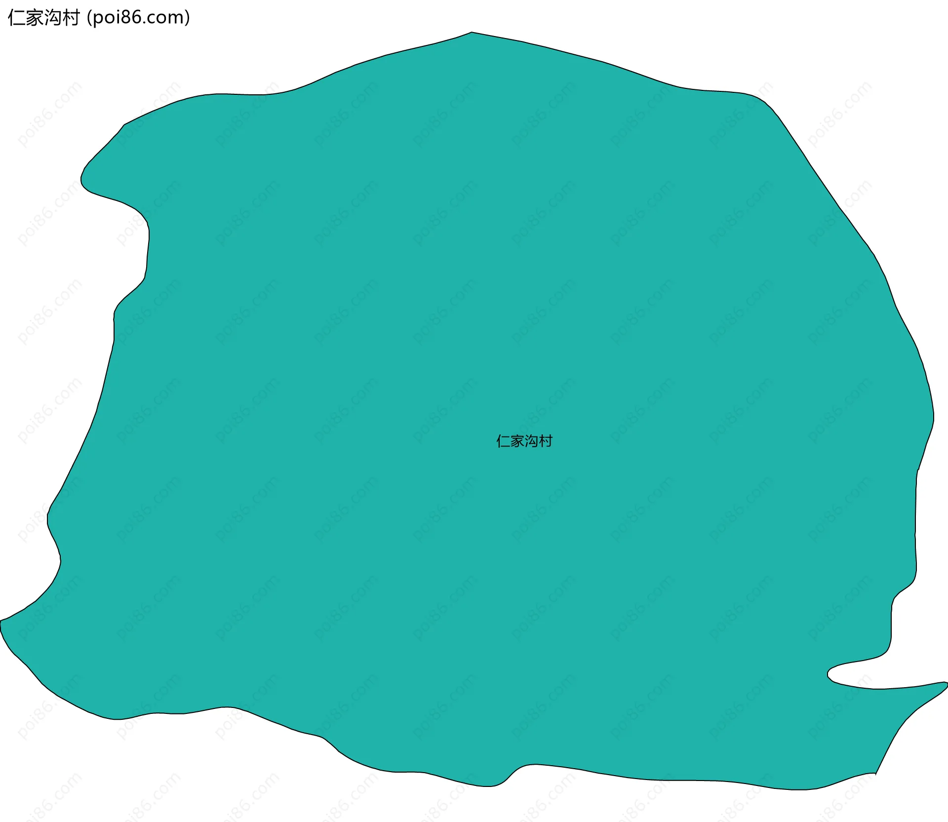 仁家沟村边界地图