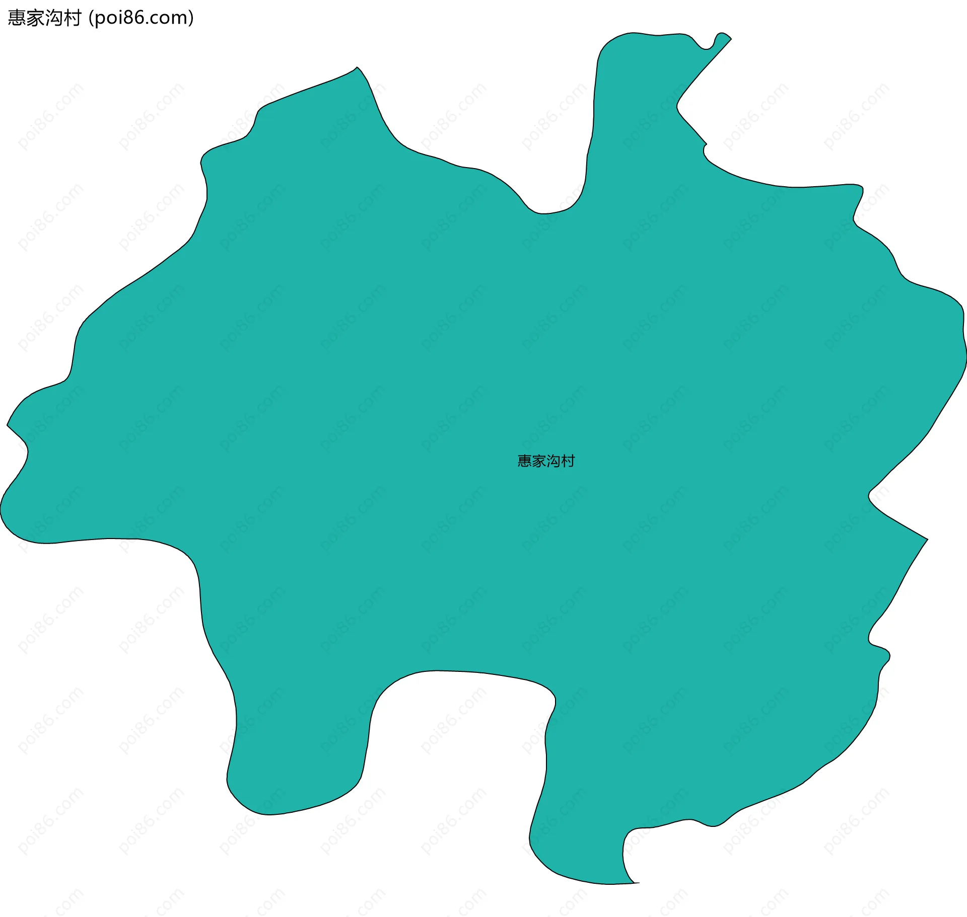 惠家沟村边界地图