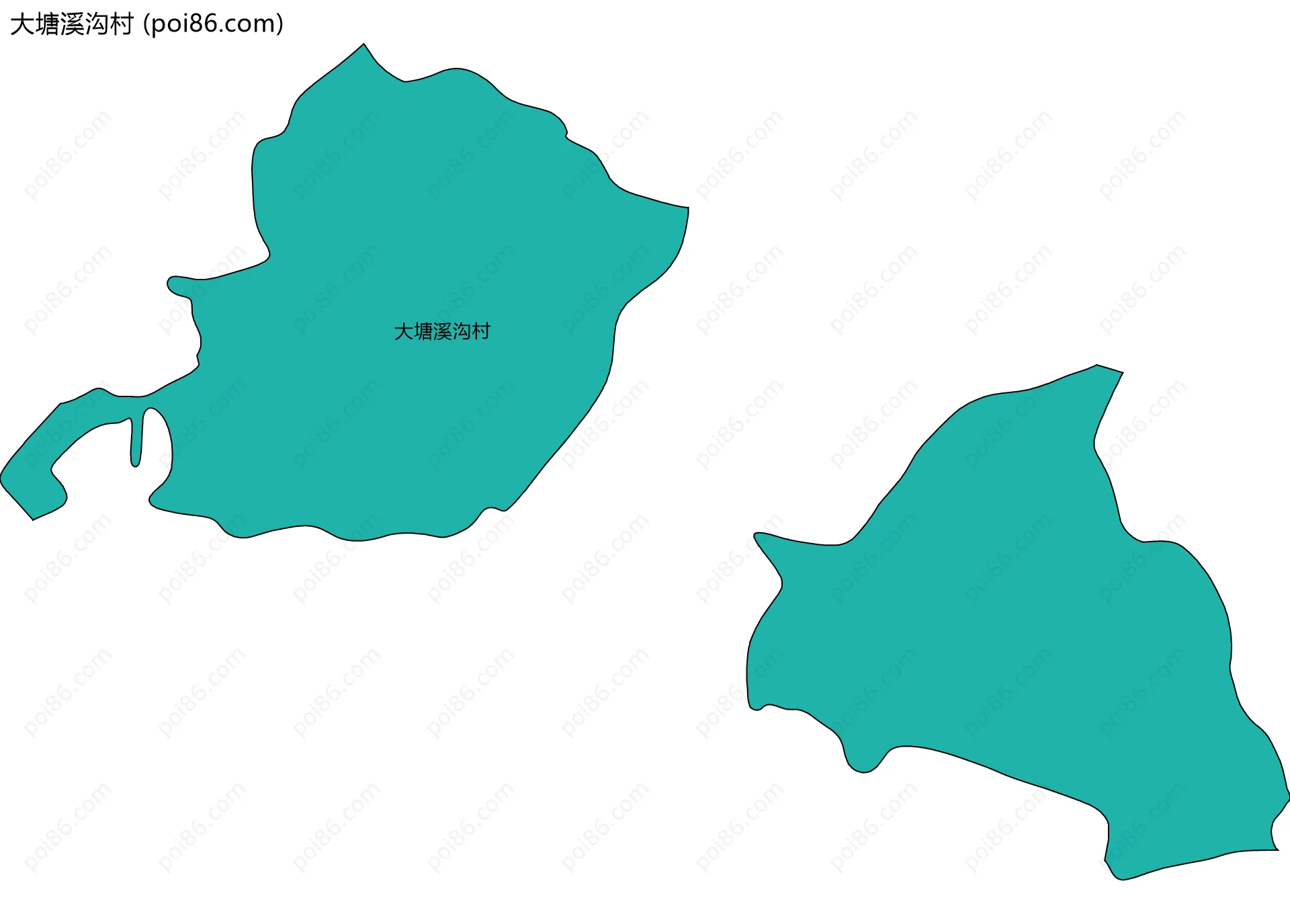 大塘溪沟村边界地图