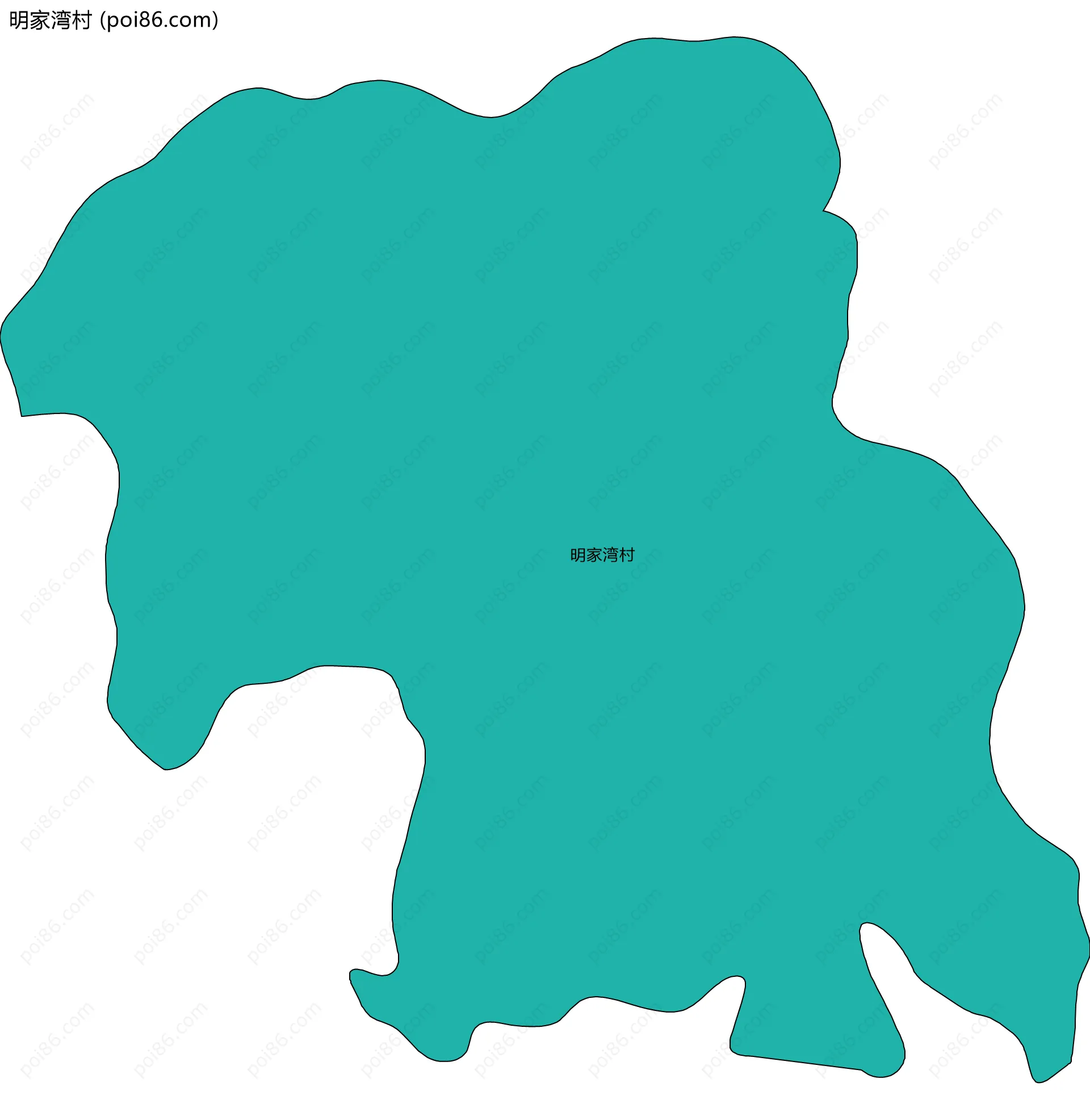 明家湾村边界地图