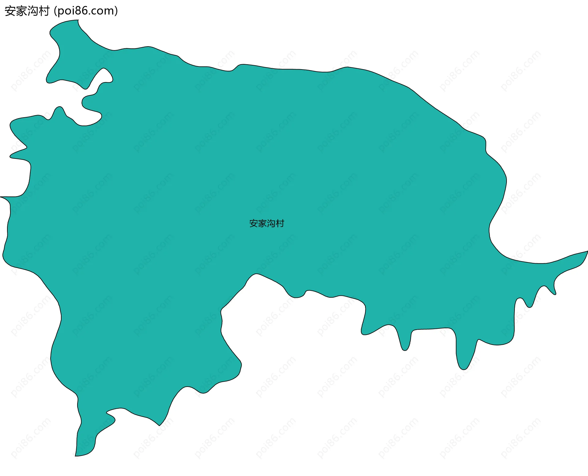 安家沟村边界地图