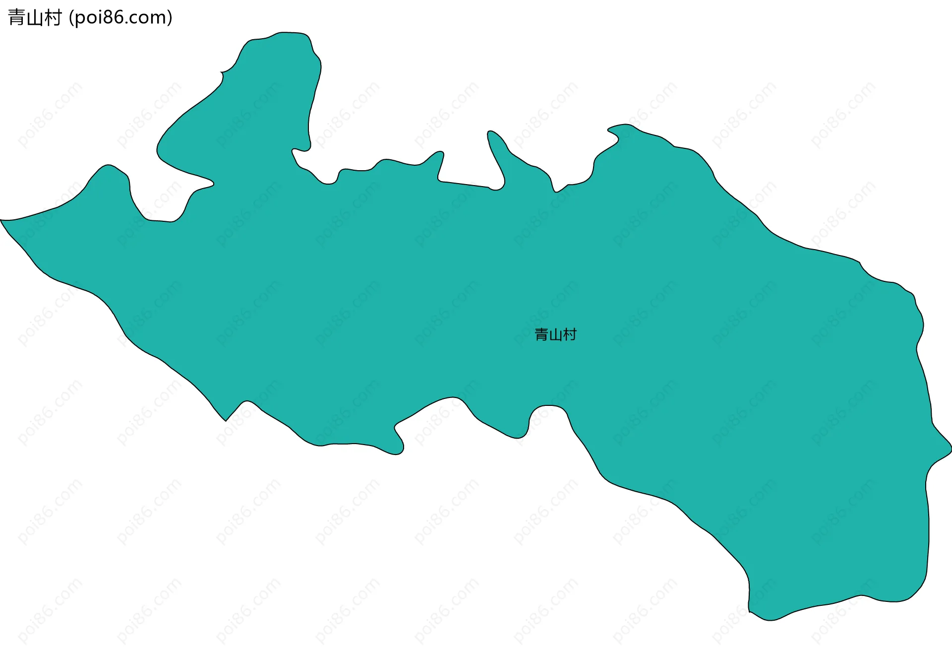 青山村边界地图