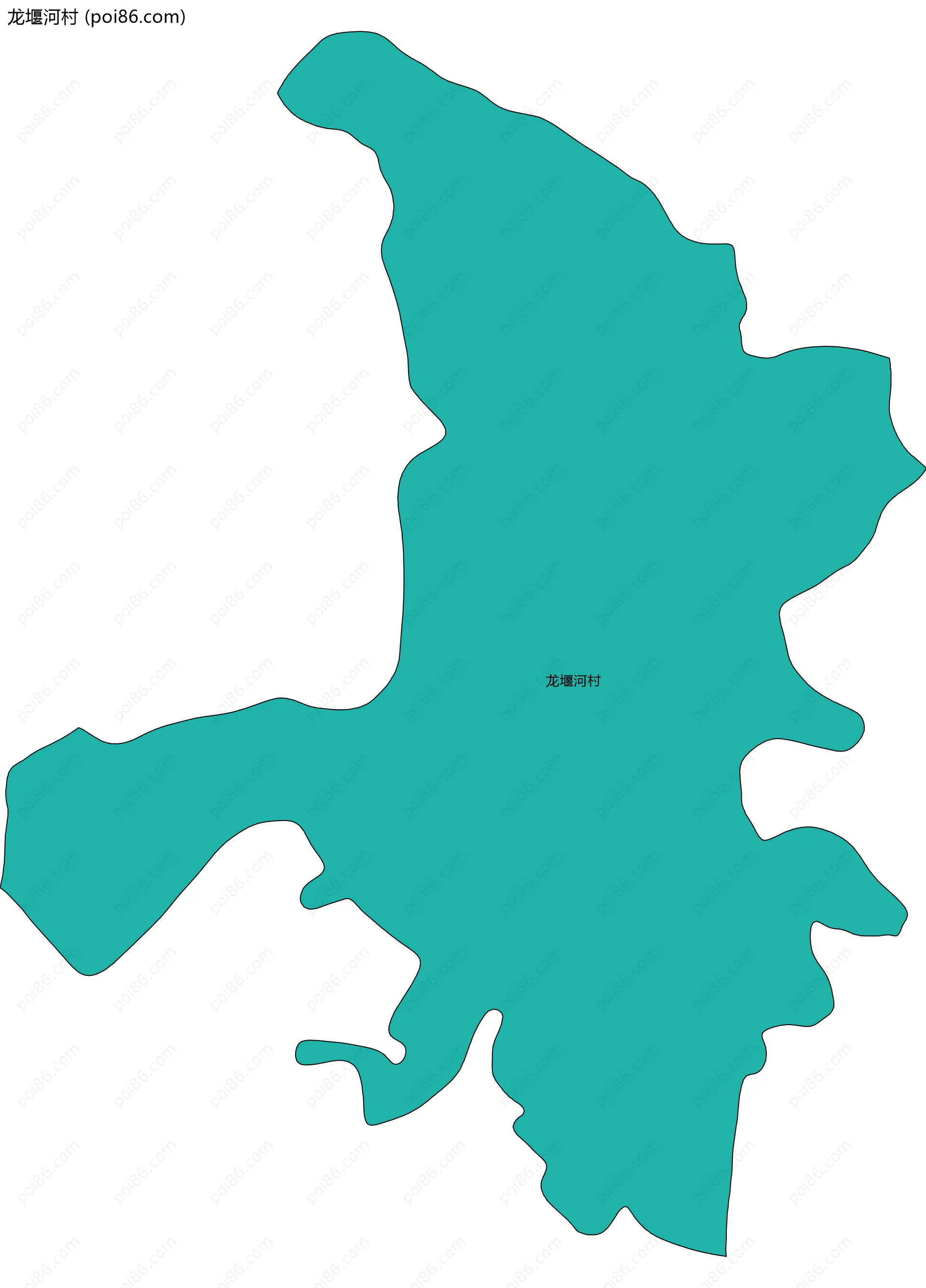 龙堰河村边界地图