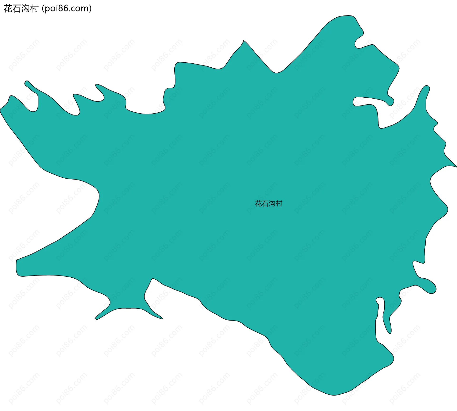 花石沟村边界地图