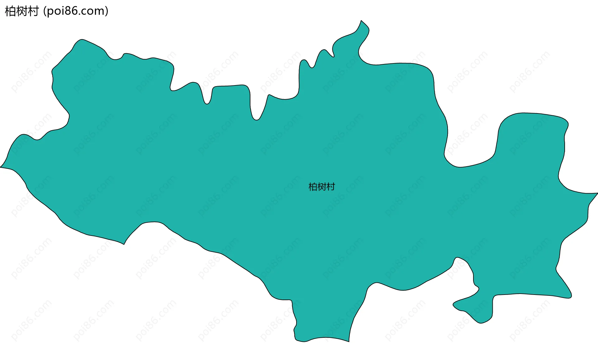 柏树村边界地图