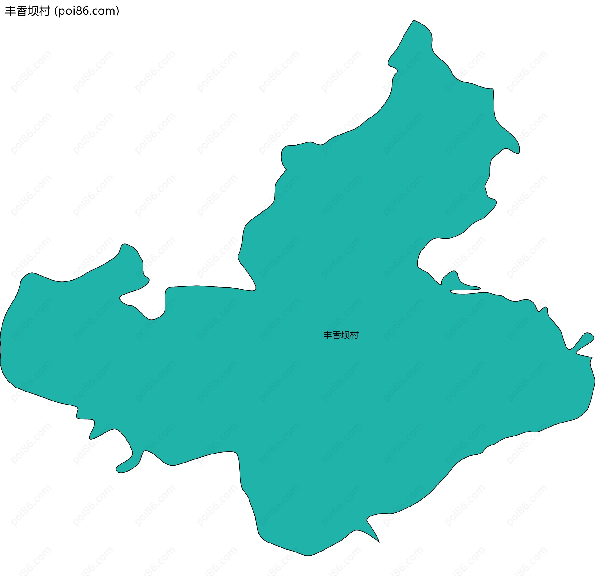 丰香坝村边界地图