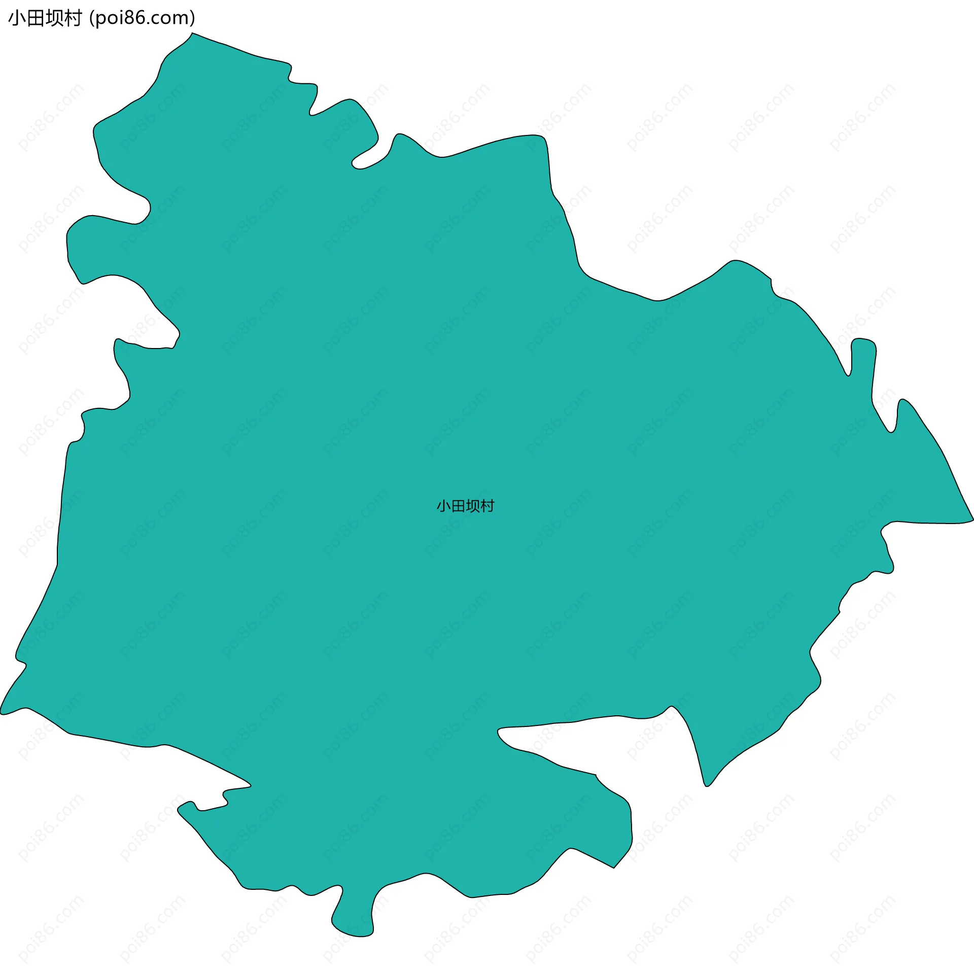 小田坝村边界地图