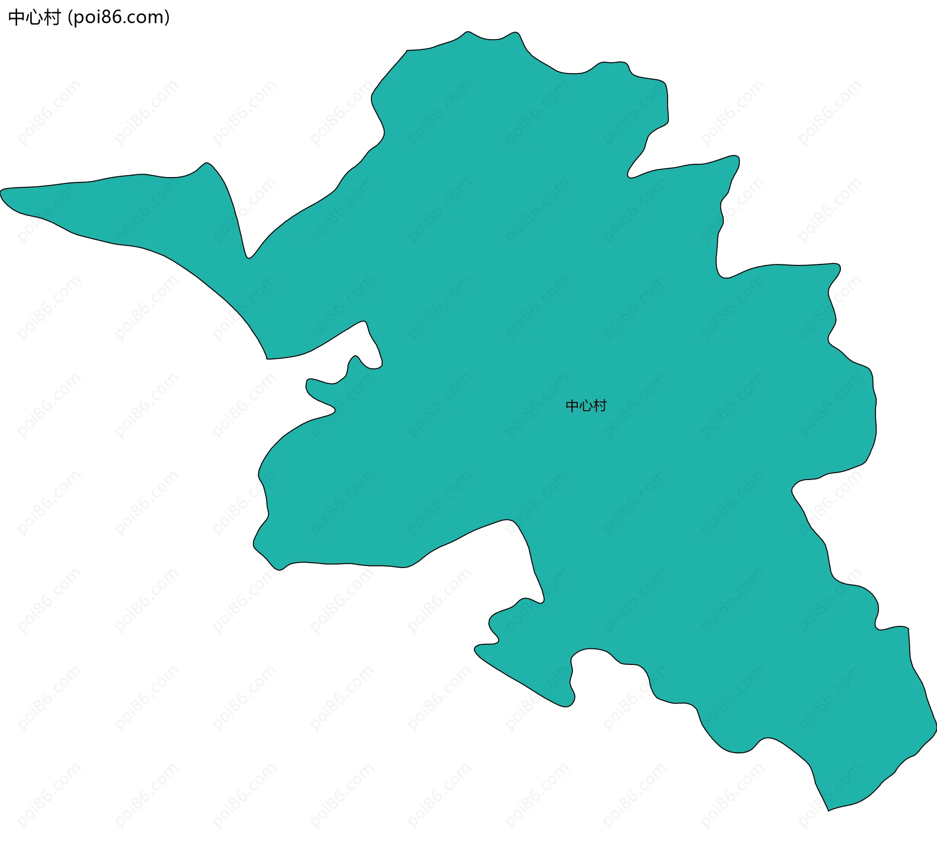 中心村边界地图