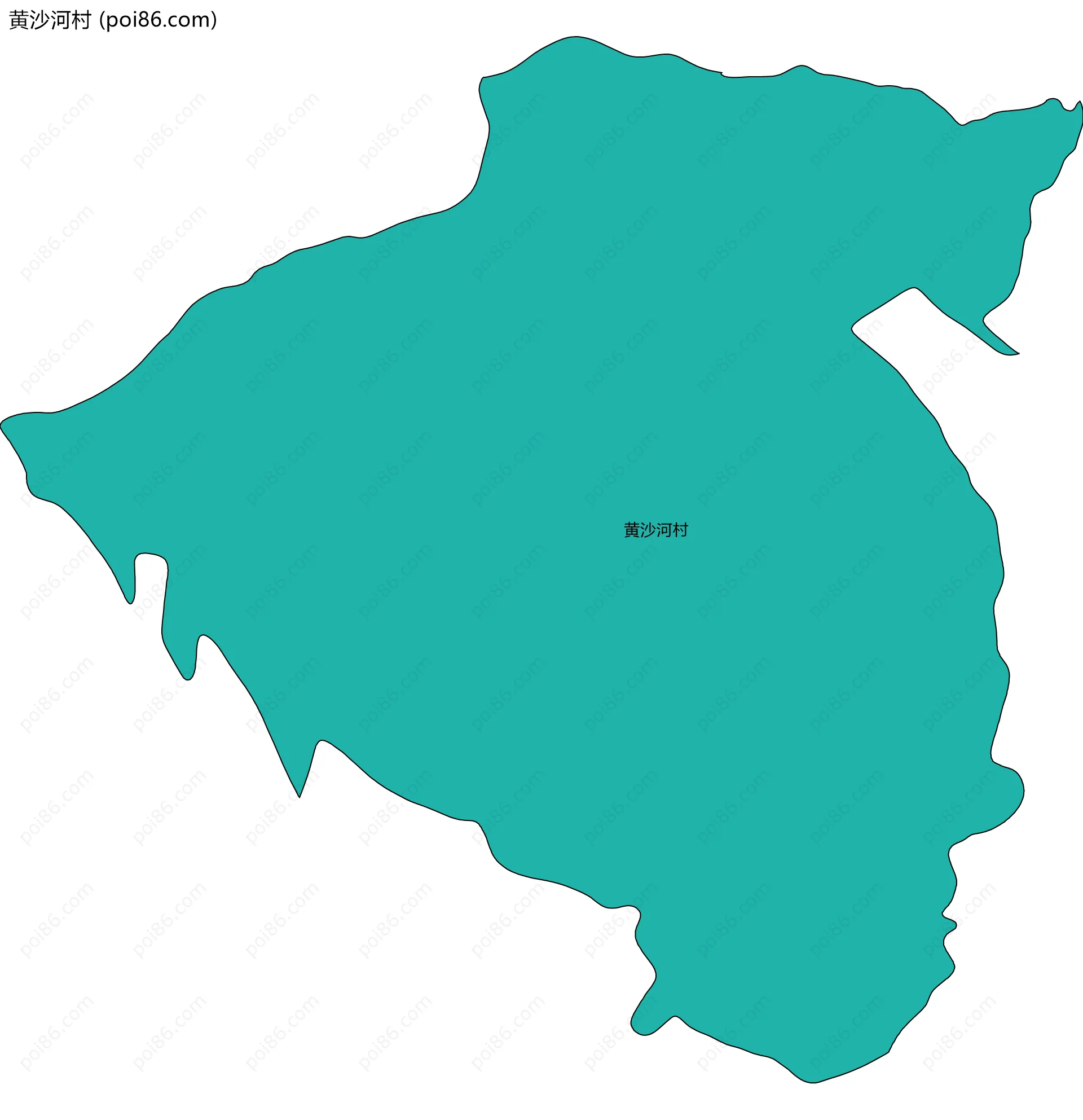 黄沙河村边界地图